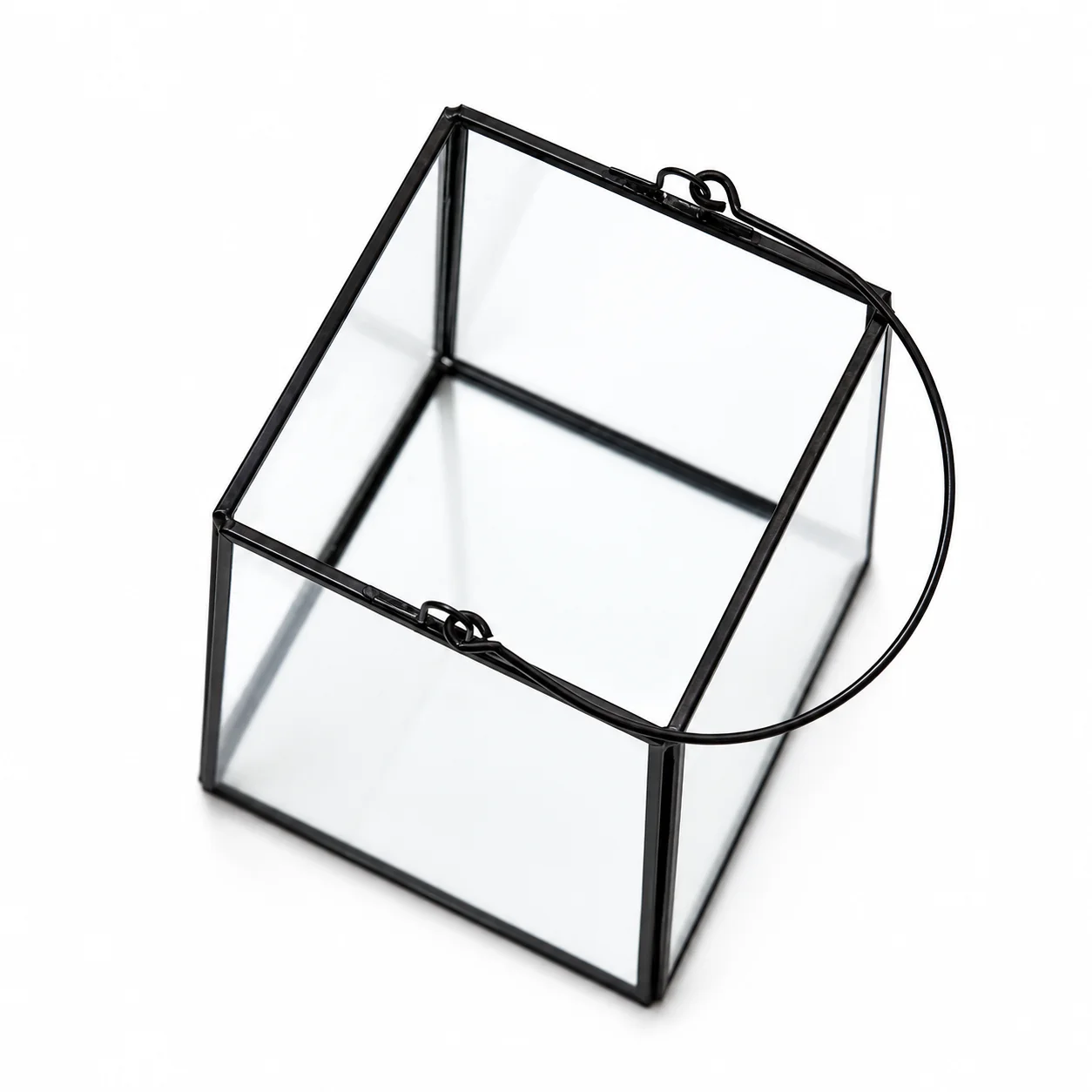 Medium Glass Black Lantern Medium Glass Black Lantern