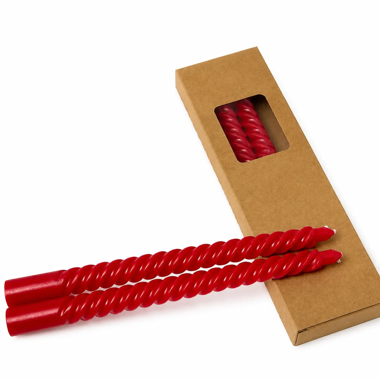 Red Twisted Candles Red Twisted Candles