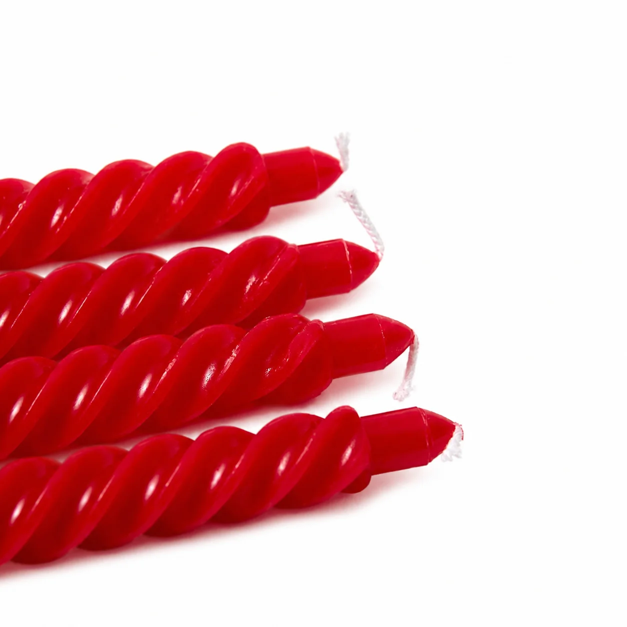 Red Twisted Candles Red Twisted Candles