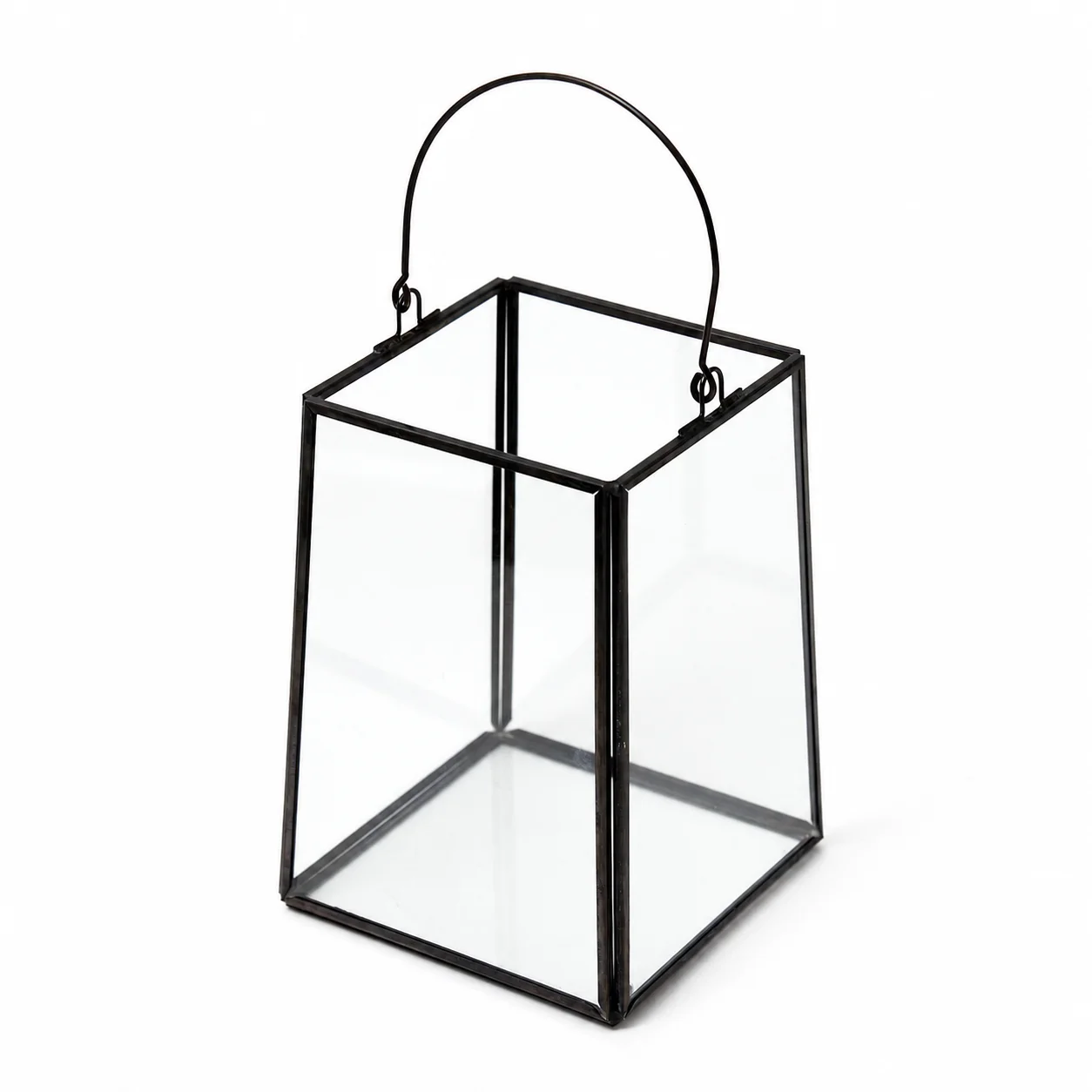 Small Glass Black Lantern Small Glass Black Lantern