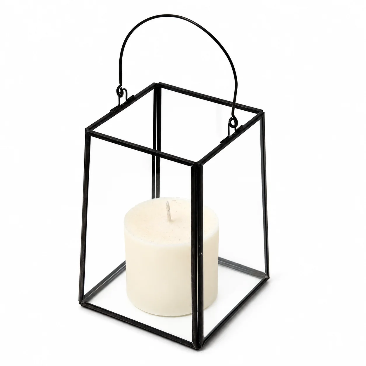 Small Glass Black Lantern Small Glass Black Lantern