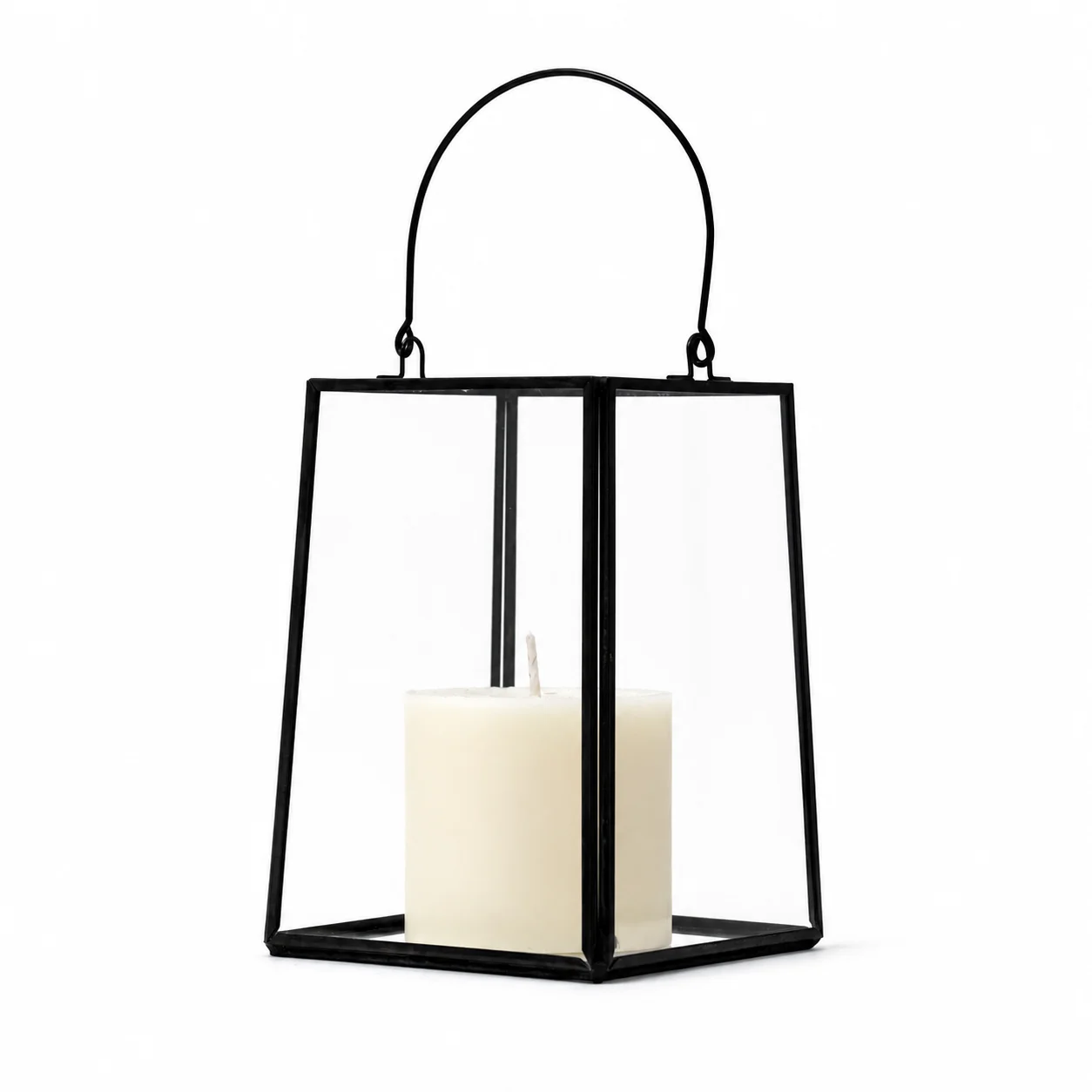 Small Glass Black Lantern Small Glass Black Lantern