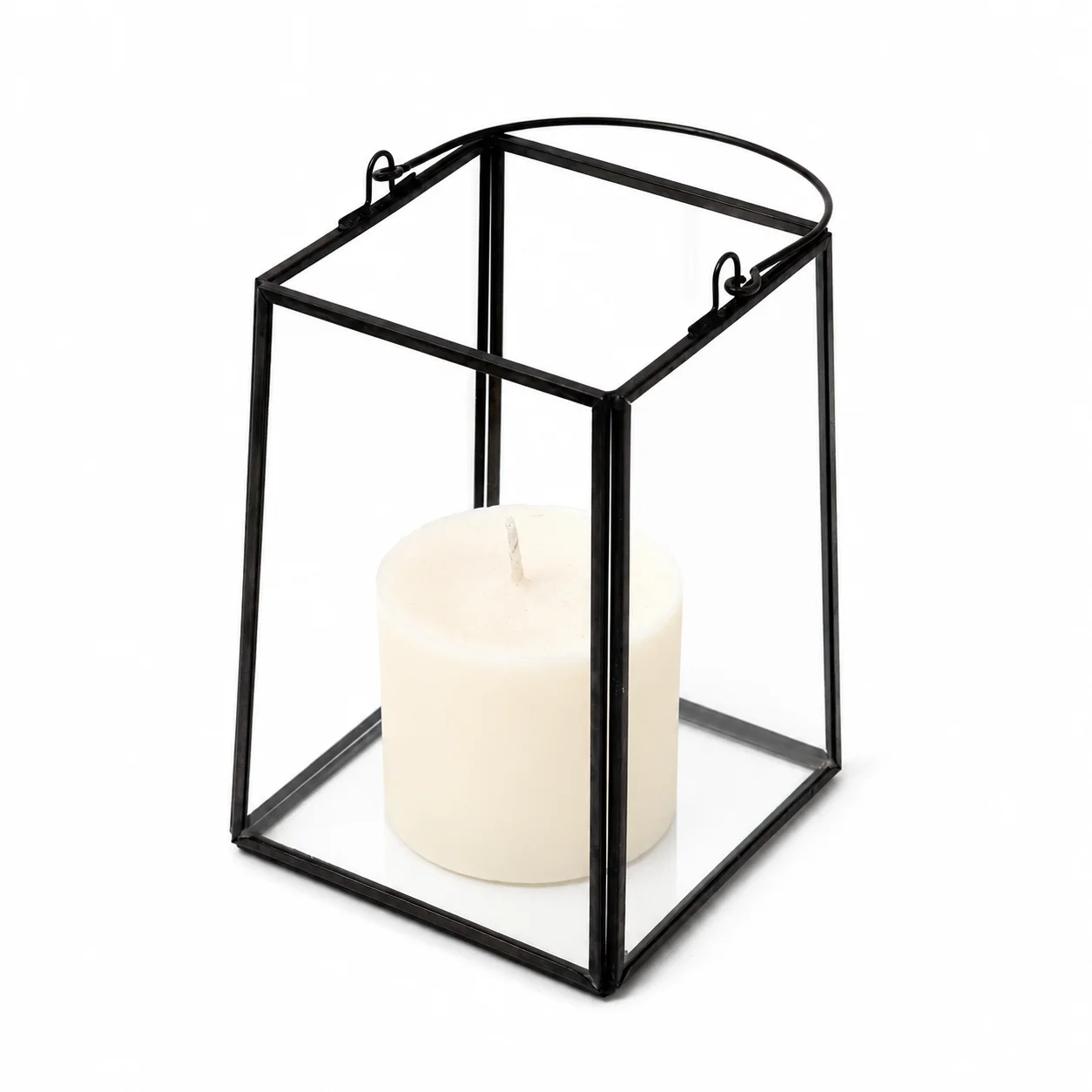 Small Glass Black Lantern Small Glass Black Lantern