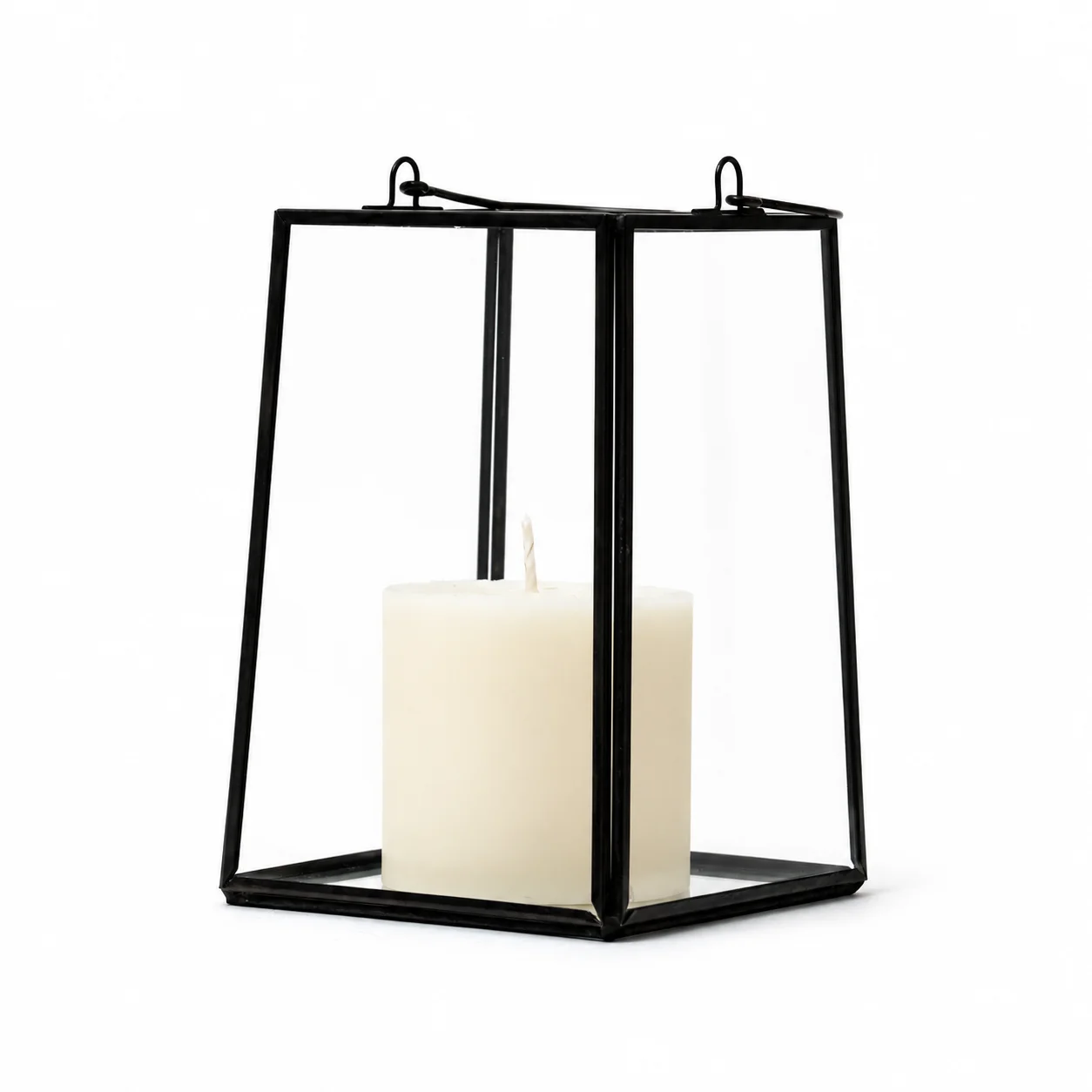 Small Glass Black Lantern Small Glass Black Lantern