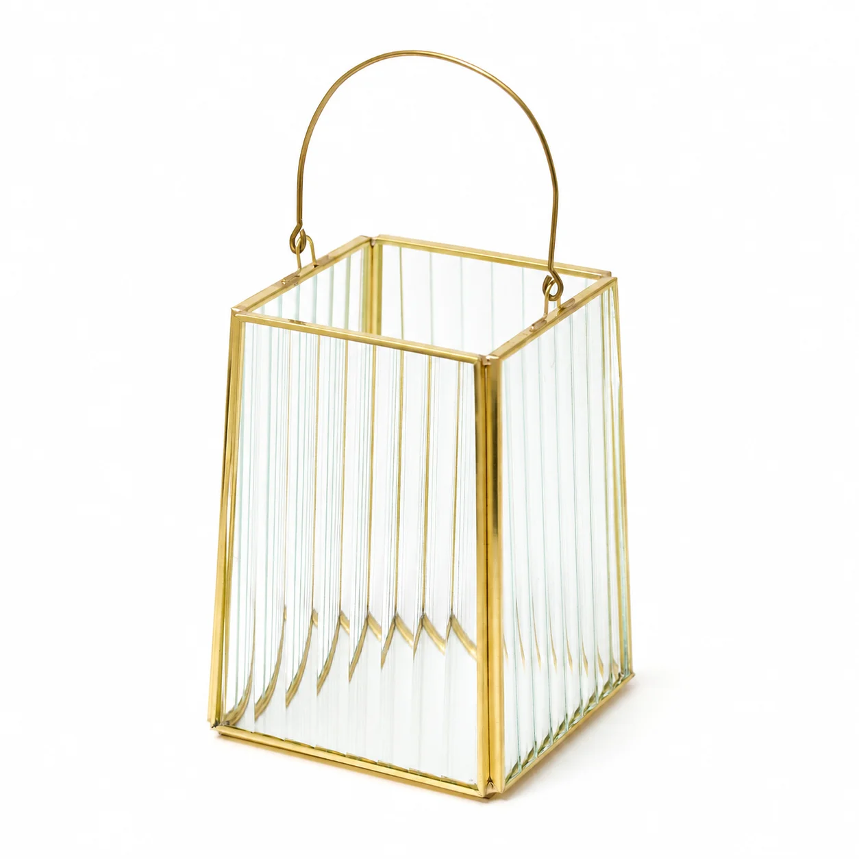 Small Glass Gold Lantern Small Glass Gold Lantern