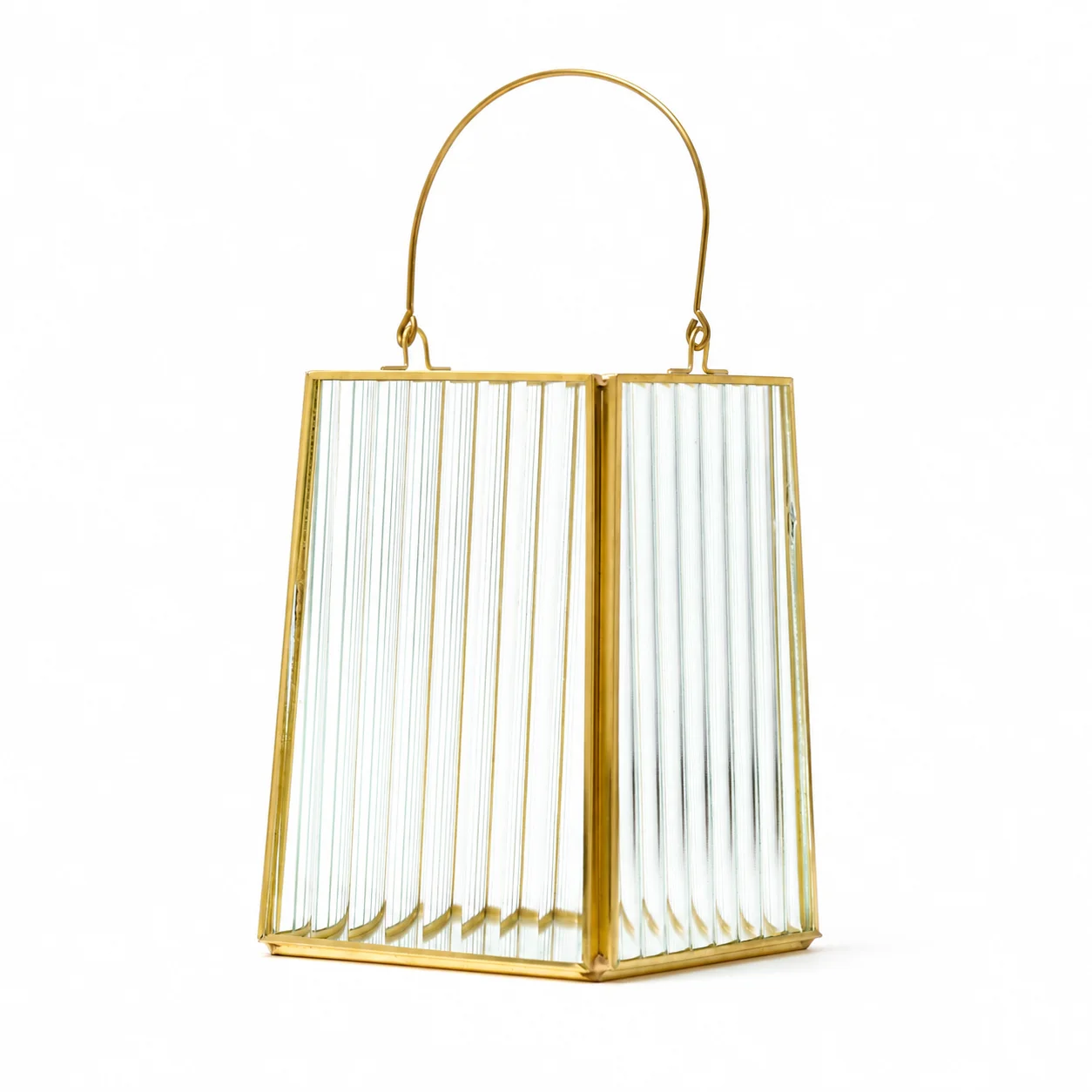 Small Glass Gold Lantern Small Glass Gold Lantern