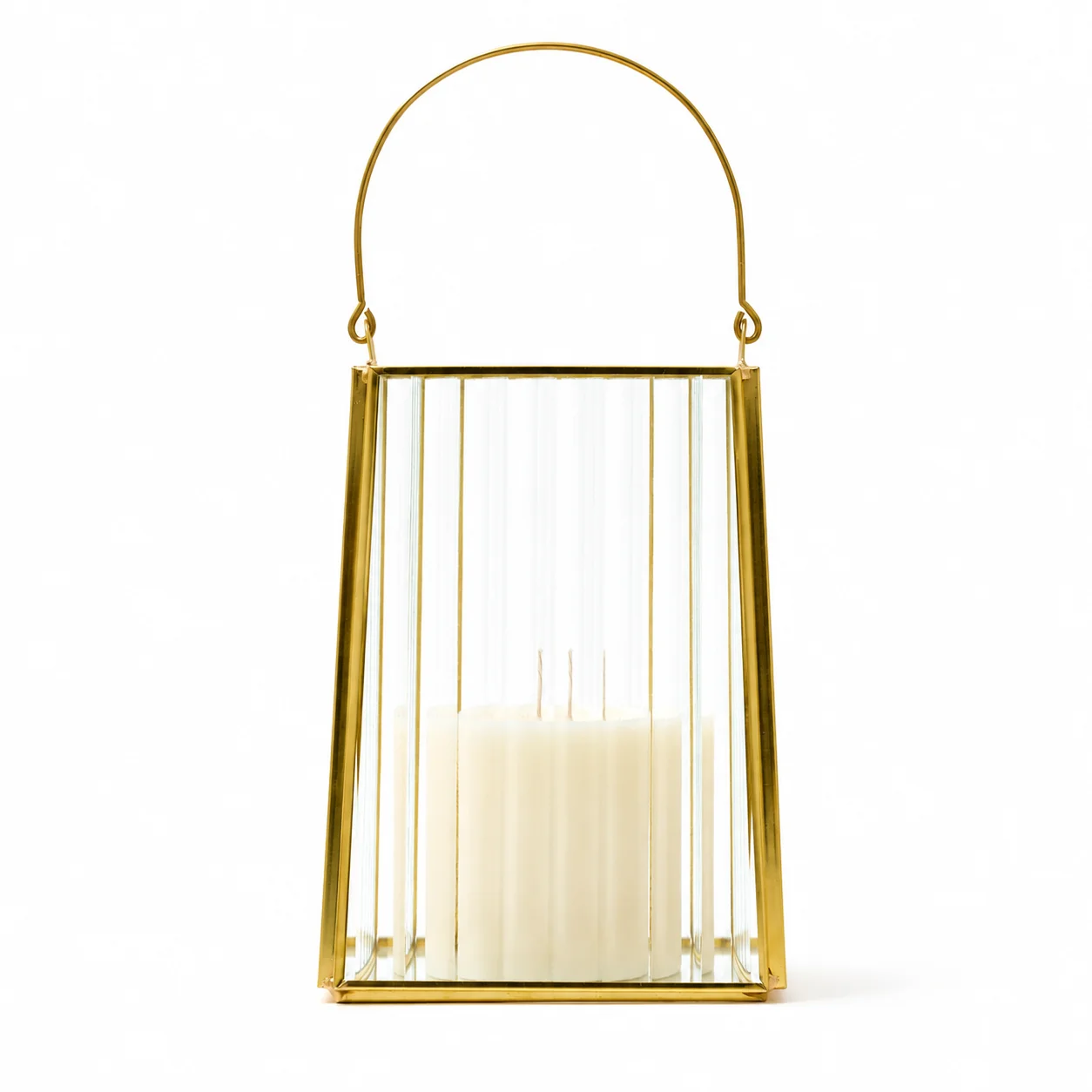 Small Glass Gold Lantern Small Glass Gold Lantern