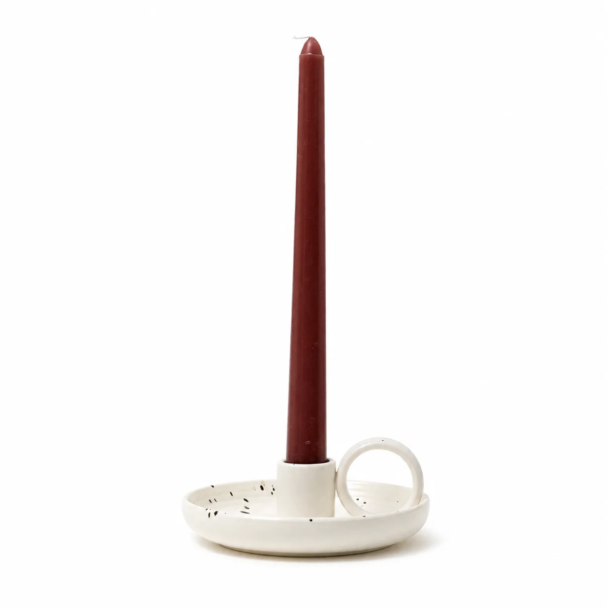 Ceramic Single Candle Holder - Speckled Ceramic Single Candle Holder - Speckled