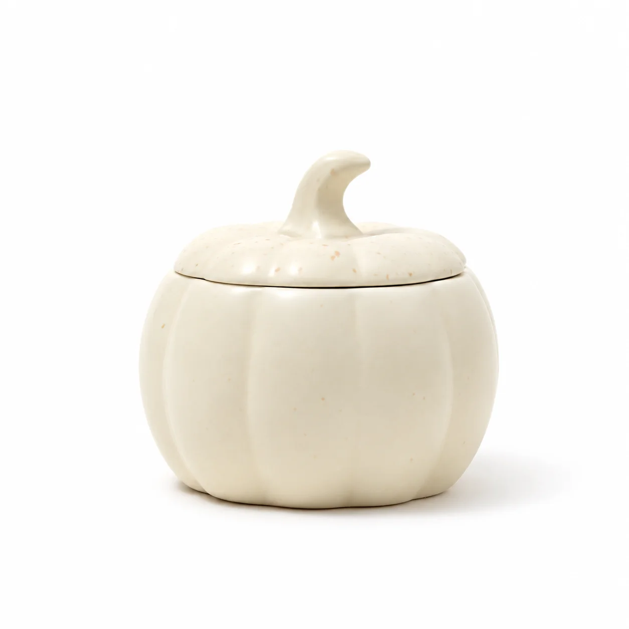 Small White Pumpkin Ceramic Candle Jar Small White Pumpkin Ceramic Candle Jar