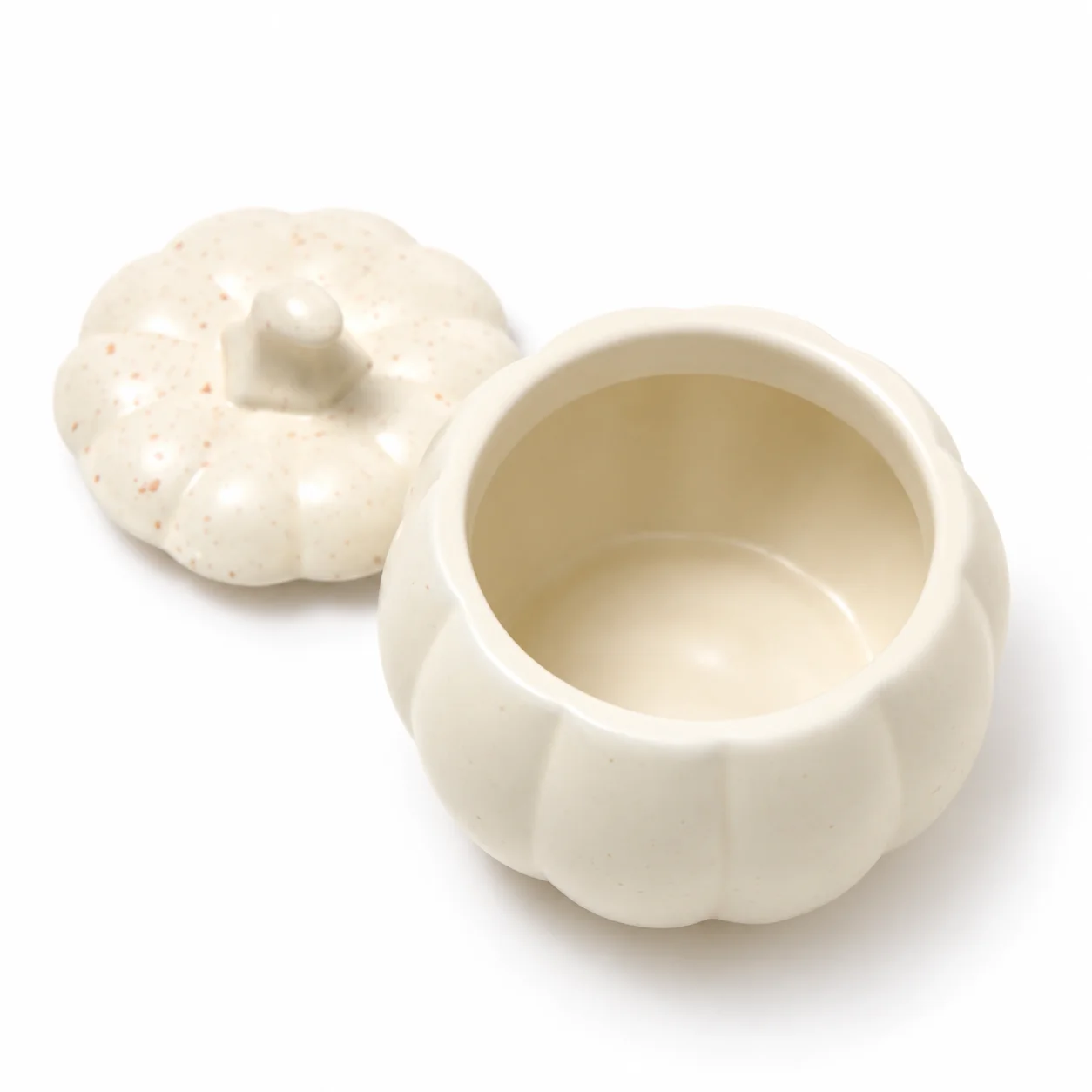 Small White Pumpkin Ceramic Candle Jar Small White Pumpkin Ceramic Candle Jar