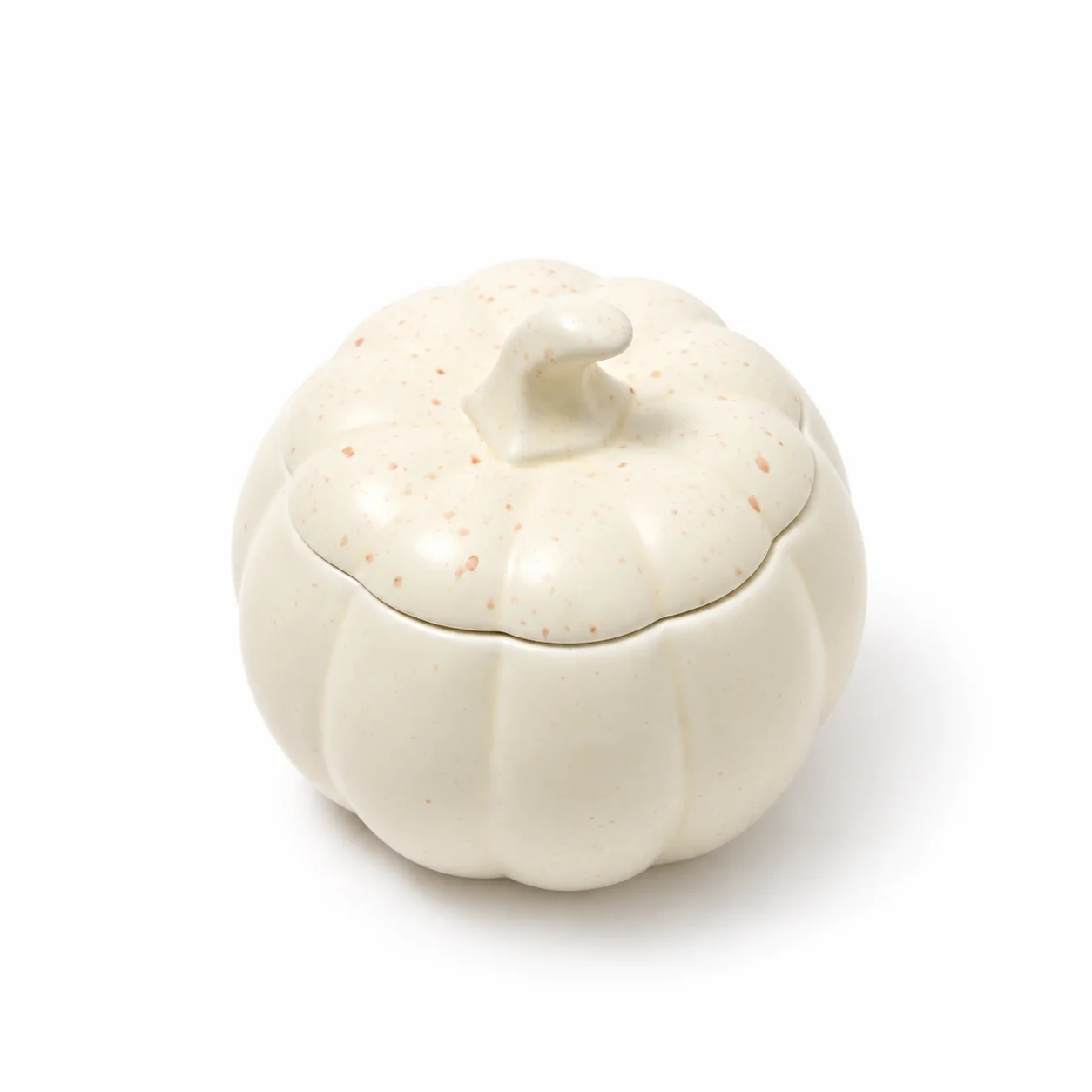 Small White Pumpkin Ceramic Candle Jar Small White Pumpkin Ceramic Candle Jar