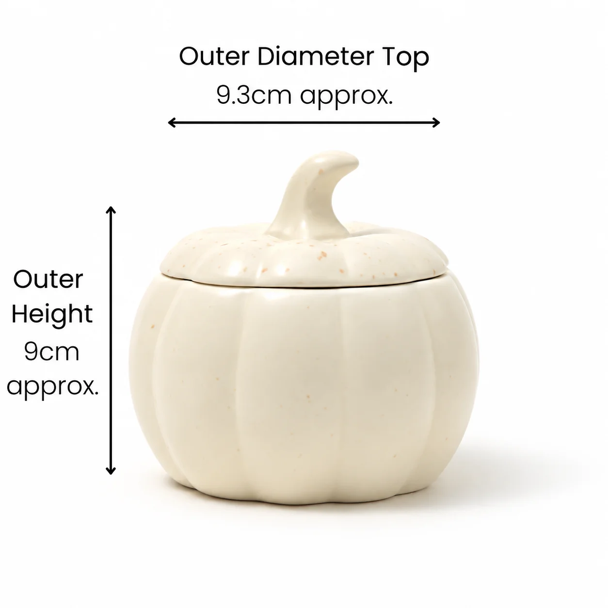 Small White Pumpkin Ceramic Candle Jar Small White Pumpkin Ceramic Candle Jar