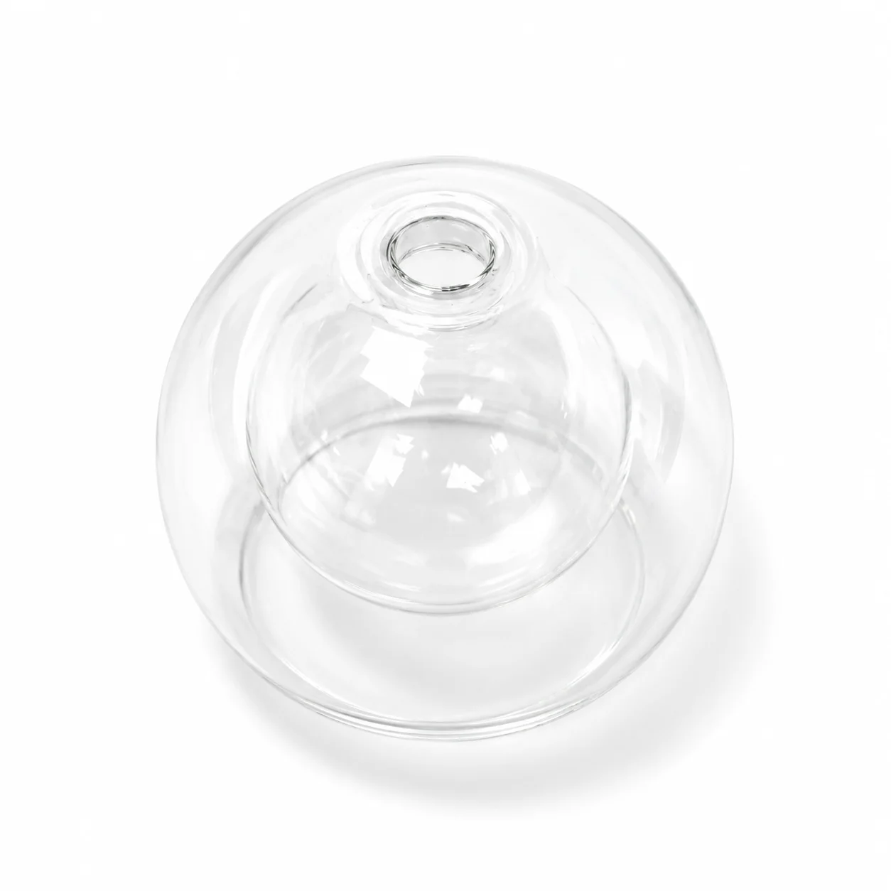 Clear Round Double Wall Diffuser Glass Clear Round Double Wall Diffuser Glass
