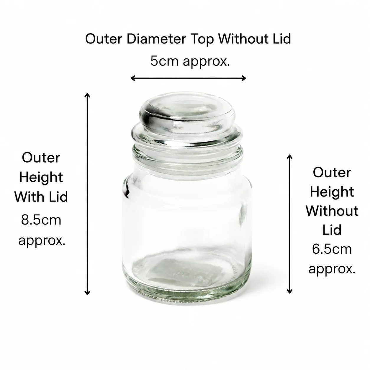 Traditional Clear Glass Jar 8cl Traditional Clear Glass Jar 8cl