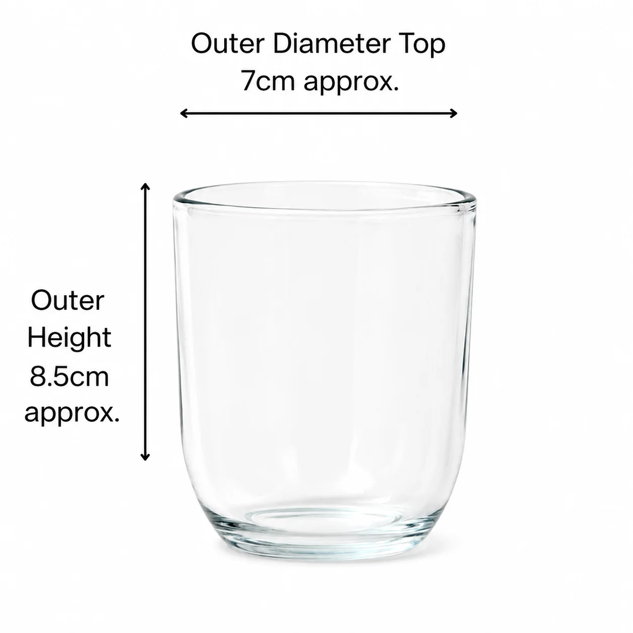 20cl Clear Curved Glass 20cl Clear Curved Glass