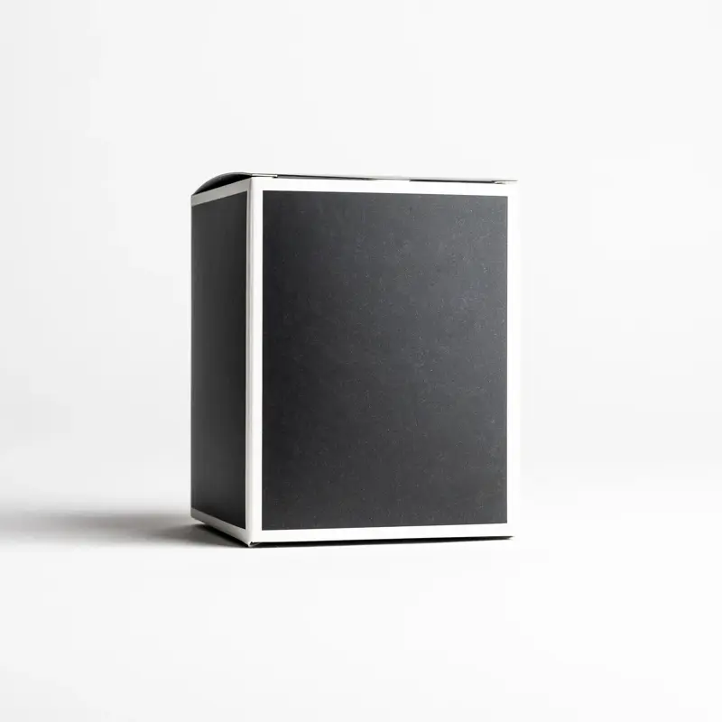 2849-800x800 20cl Black Candle Box With White Rim