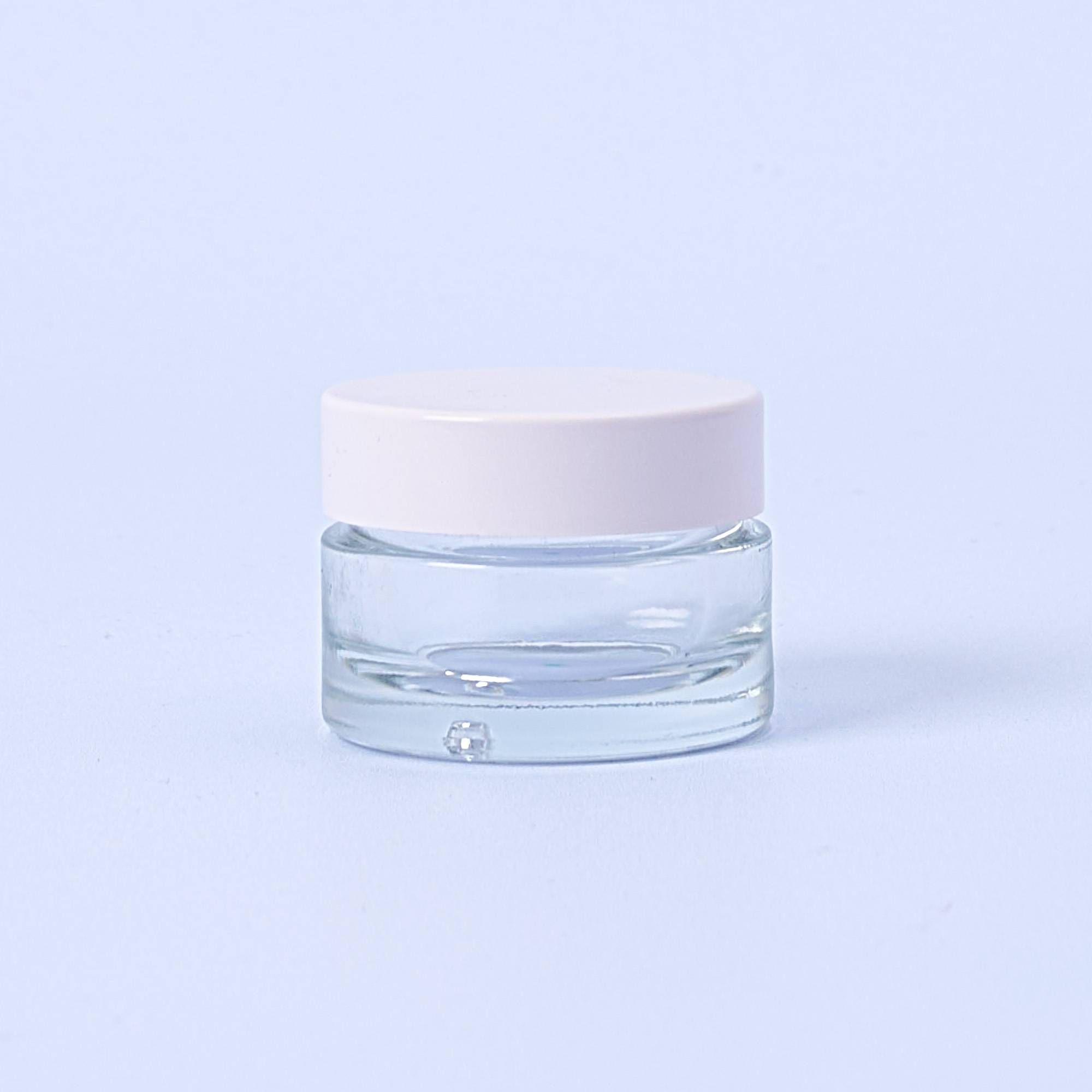 10086 15ml Clear Jar With White Lid - Box of 10