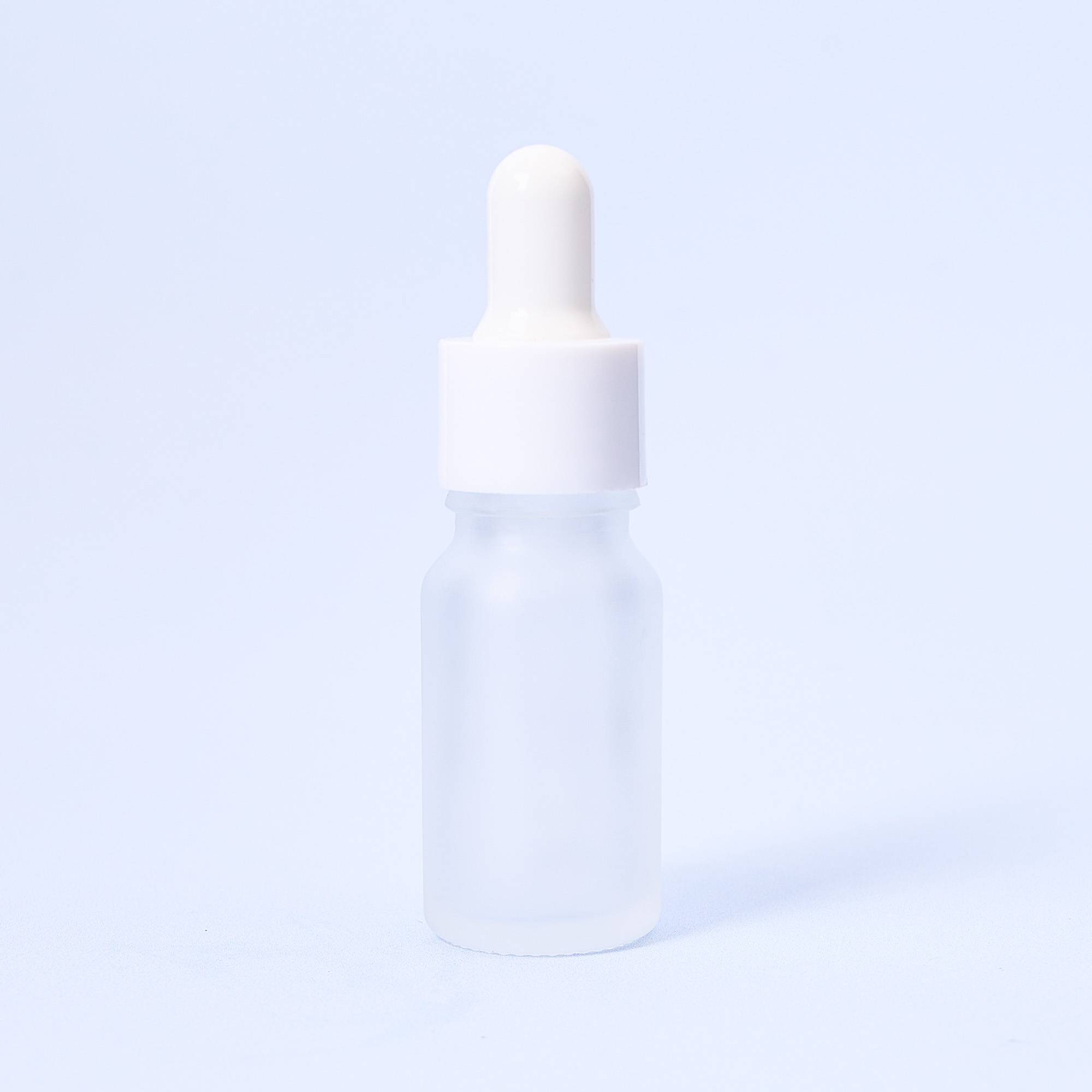 10124 10ml Frosted Dropper Bottle With White Pipette - Box of 10