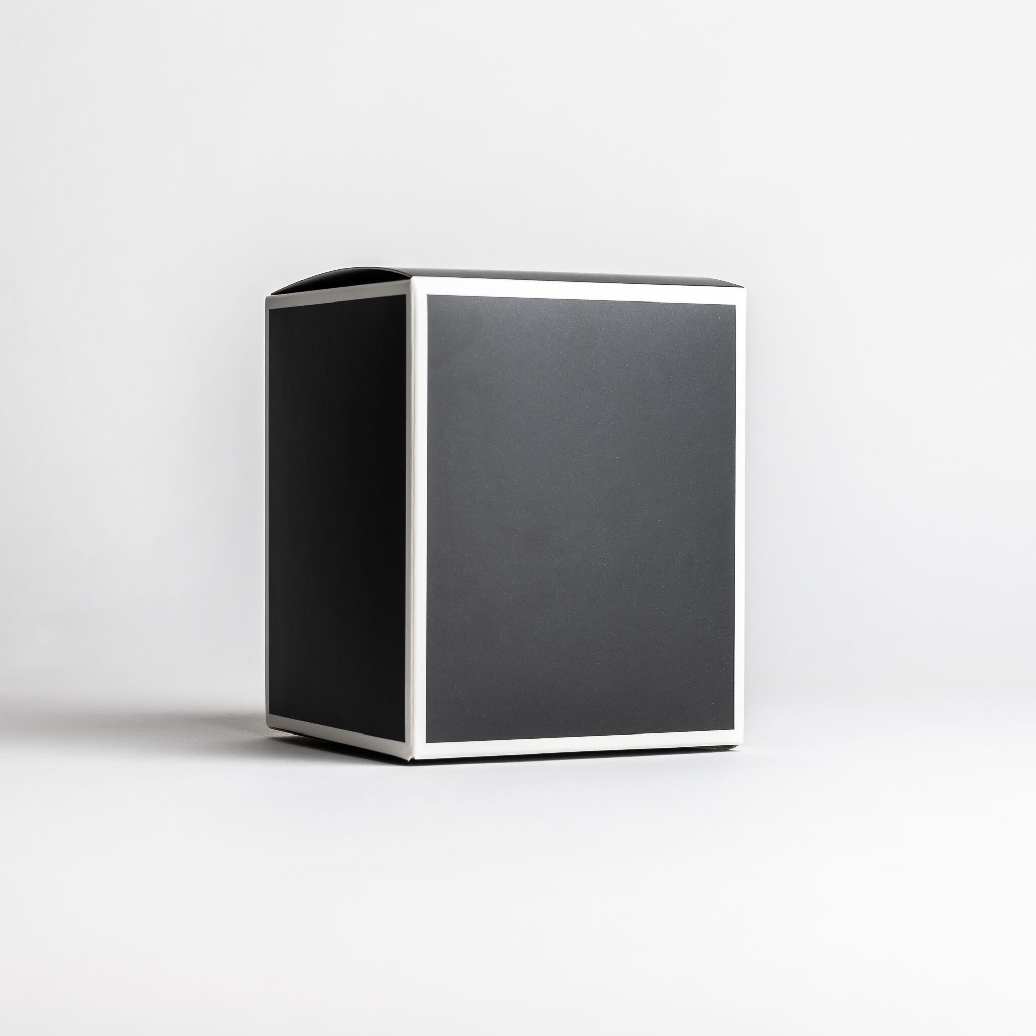 2864 30cl Black Candle Box With White Rim