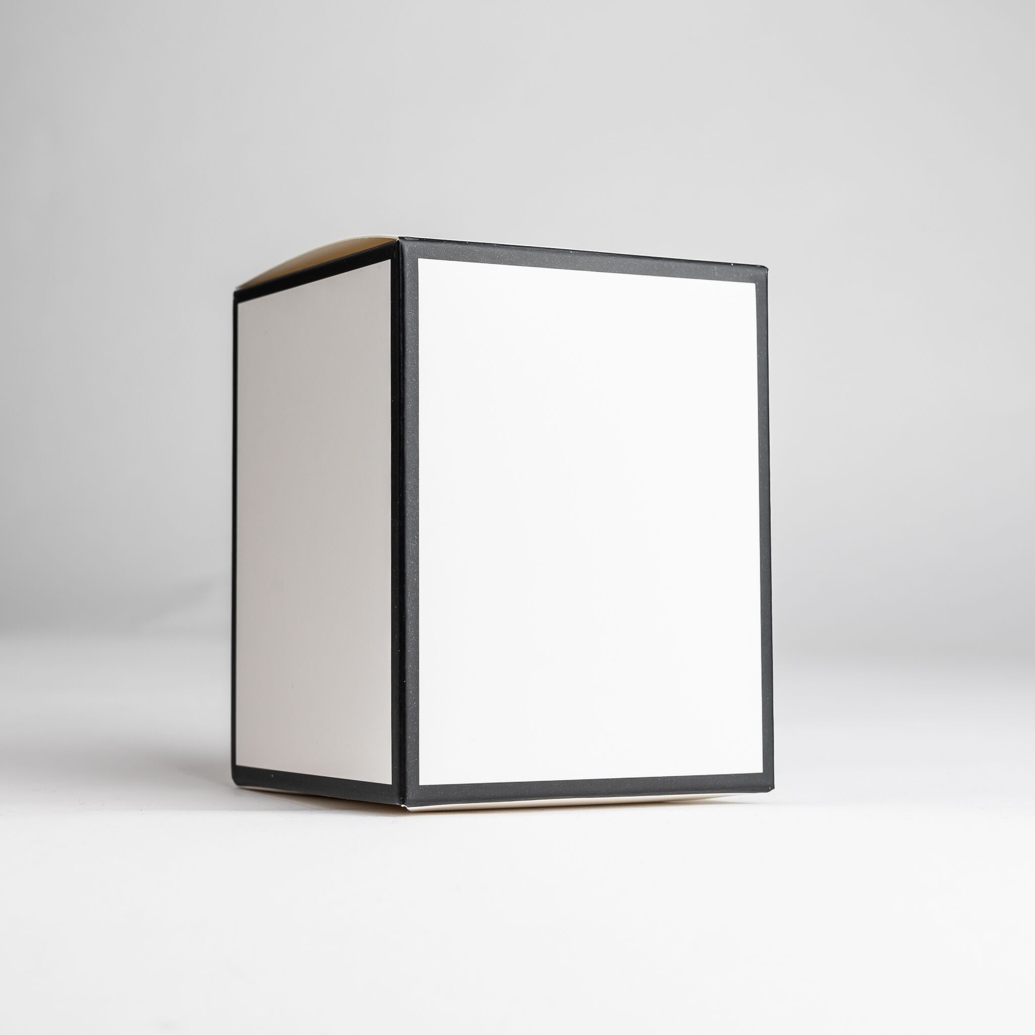 2878 30cl White Candle Box With Black Rim