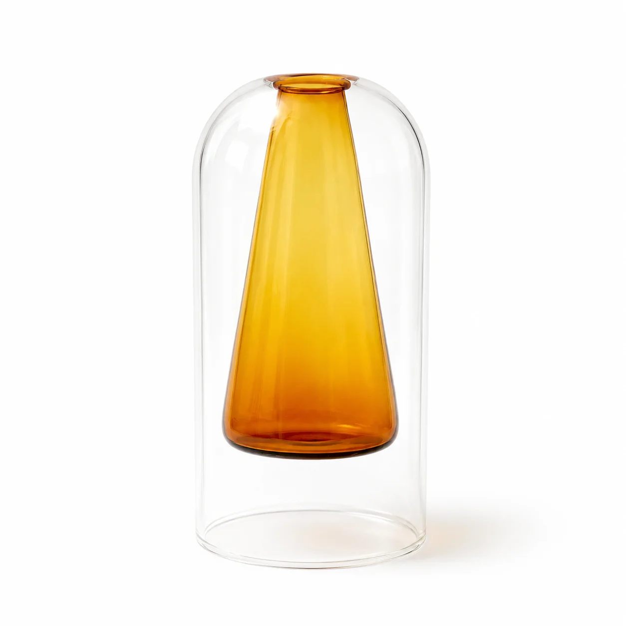 Amber Tall Double Wall Diffuser Glass Amber Tall Double Wall Diffuser Glass