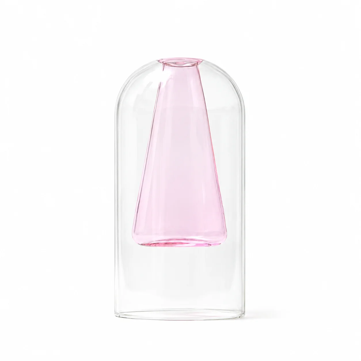 Pink Tall Double Wall Diffuser Glass Pink Tall Double Wall Diffuser Glass