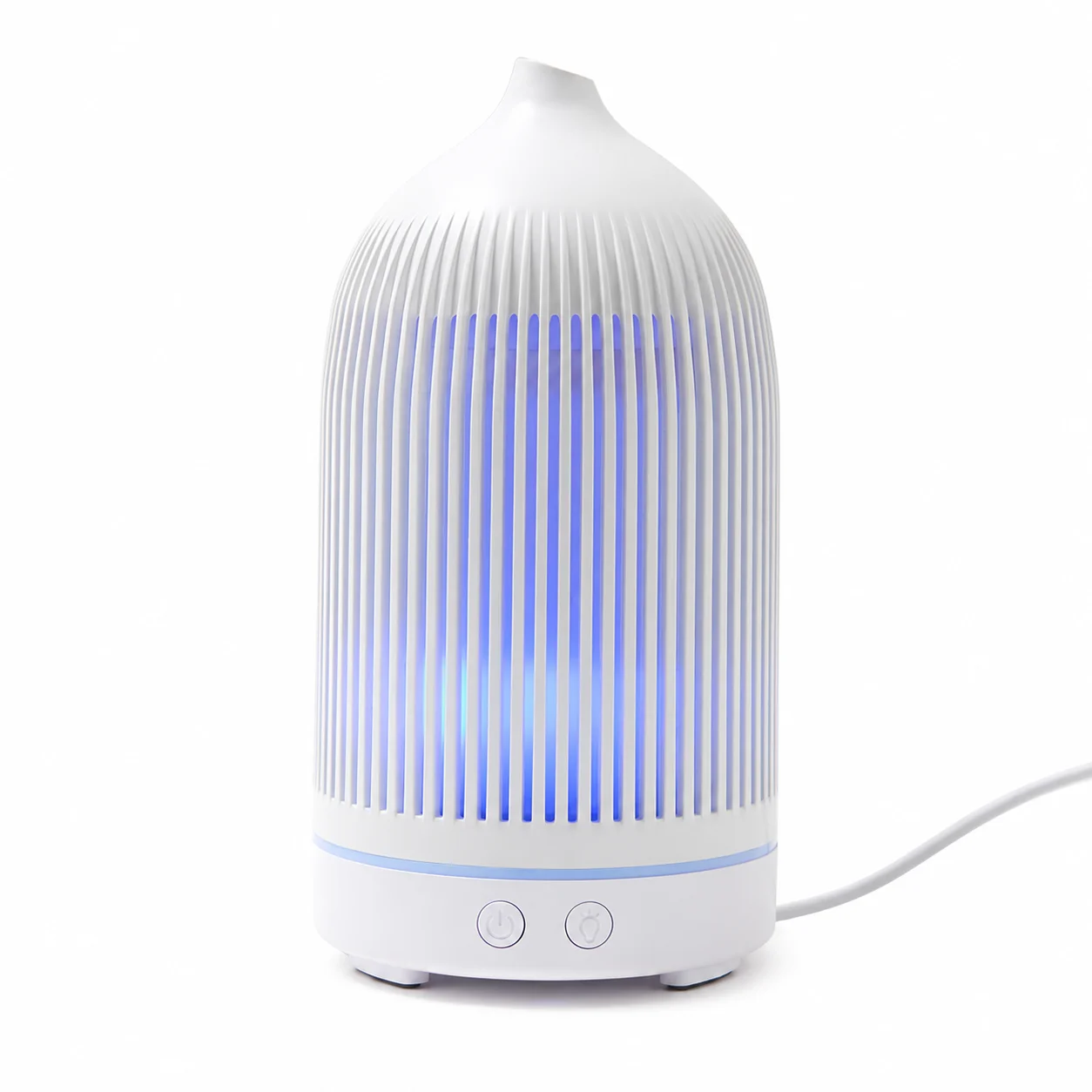 White Plastic Ribbed Electric Aroma Diffuser White Plastic Ribbed Electric Aroma Diffuser