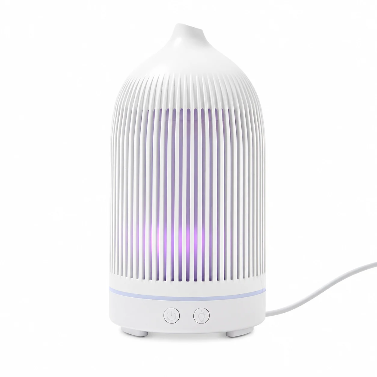 White Plastic Ribbed Electric Aroma Diffuser White Plastic Ribbed Electric Aroma Diffuser