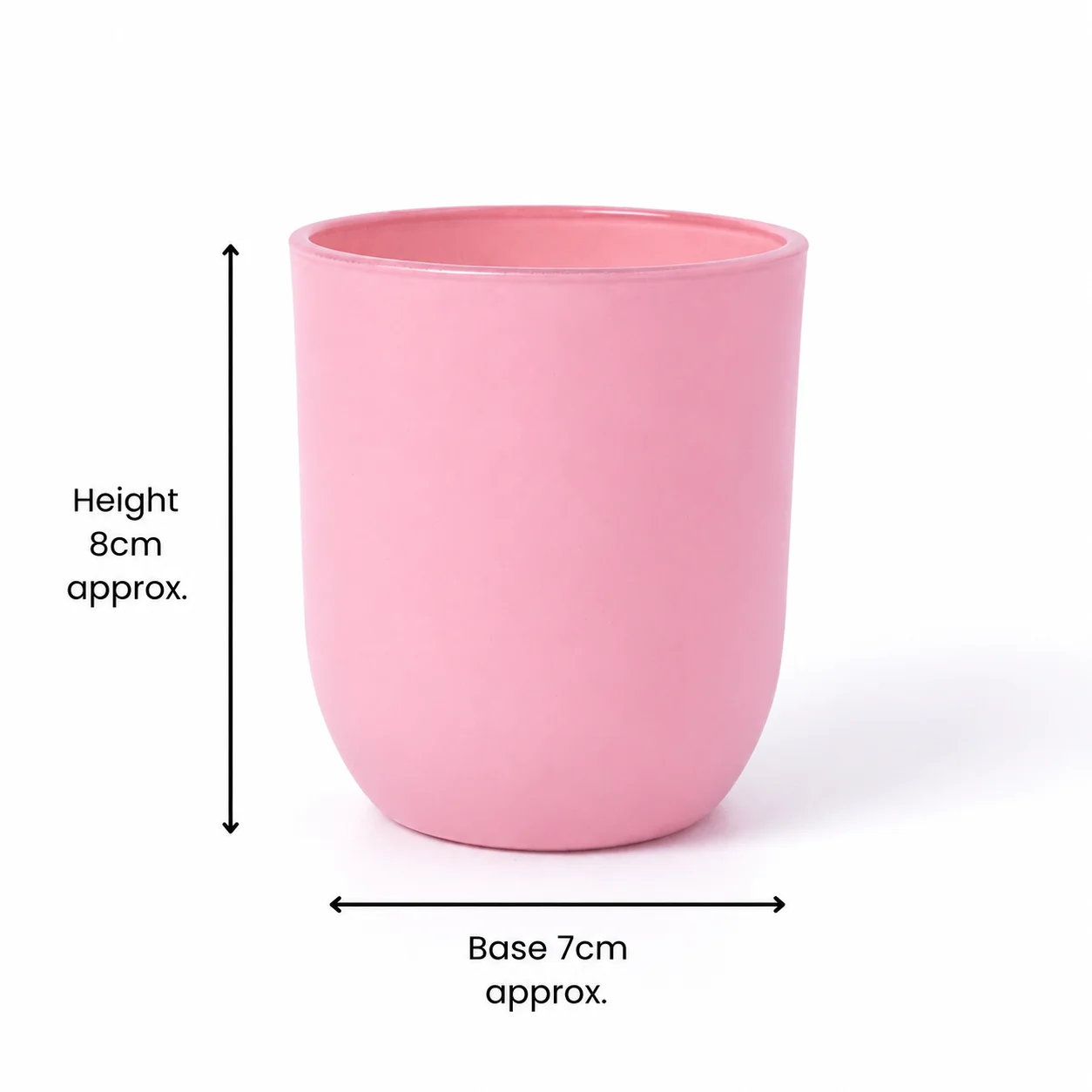 Karen 20cl Curved Matte Pink Glass Karen 20cl Curved Matte Pink Glass