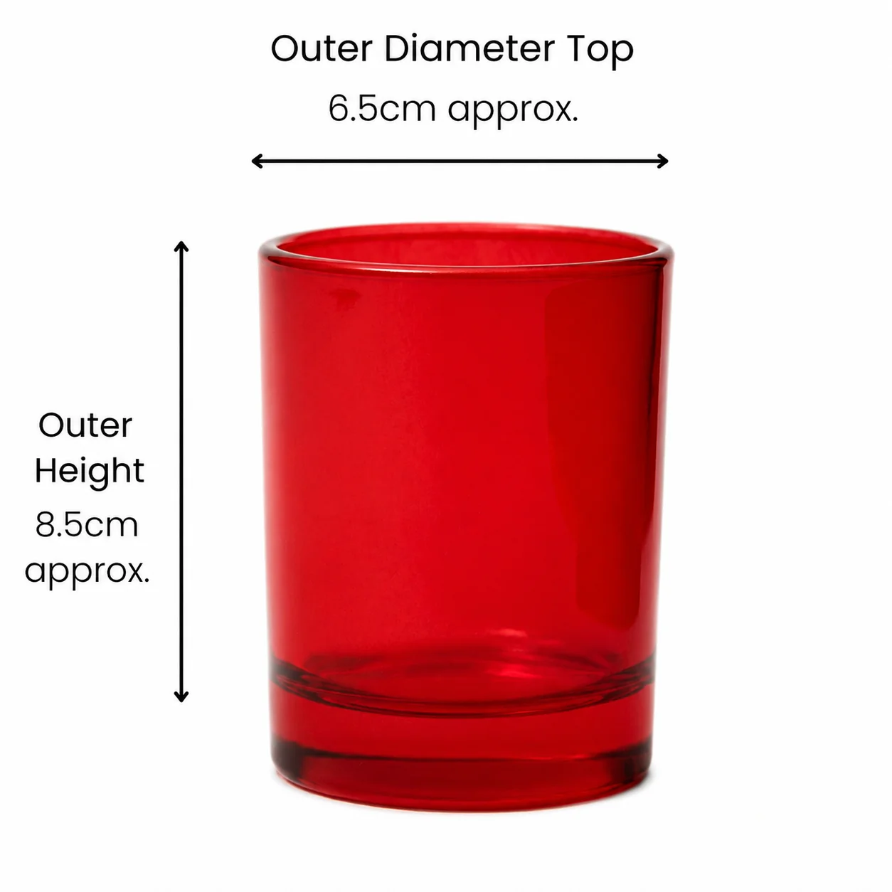 20cl Red Candle Glass 20cl Red Candle Glass