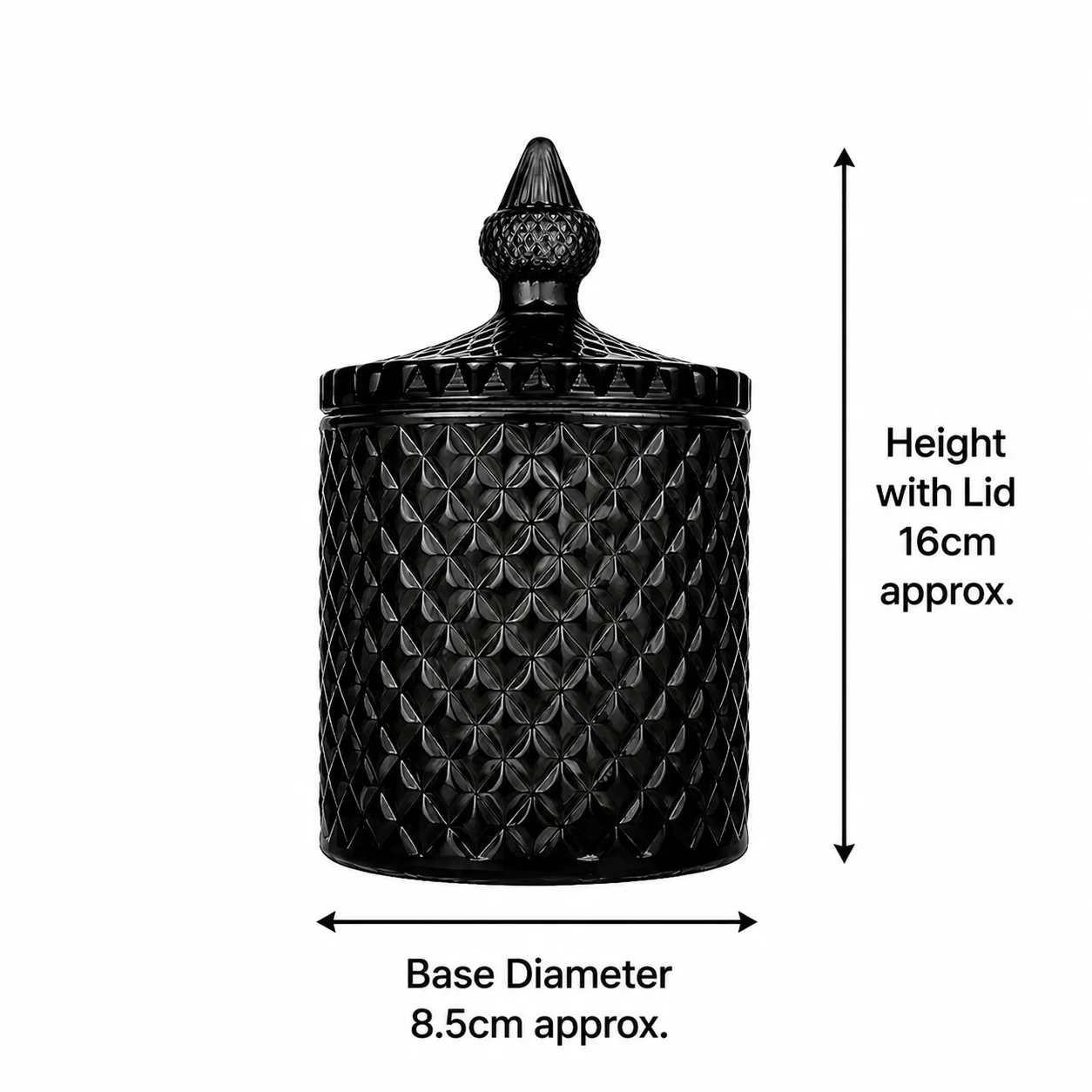 30cl Grey Geo Candle Glass 30cl Grey Geo Candle Glass