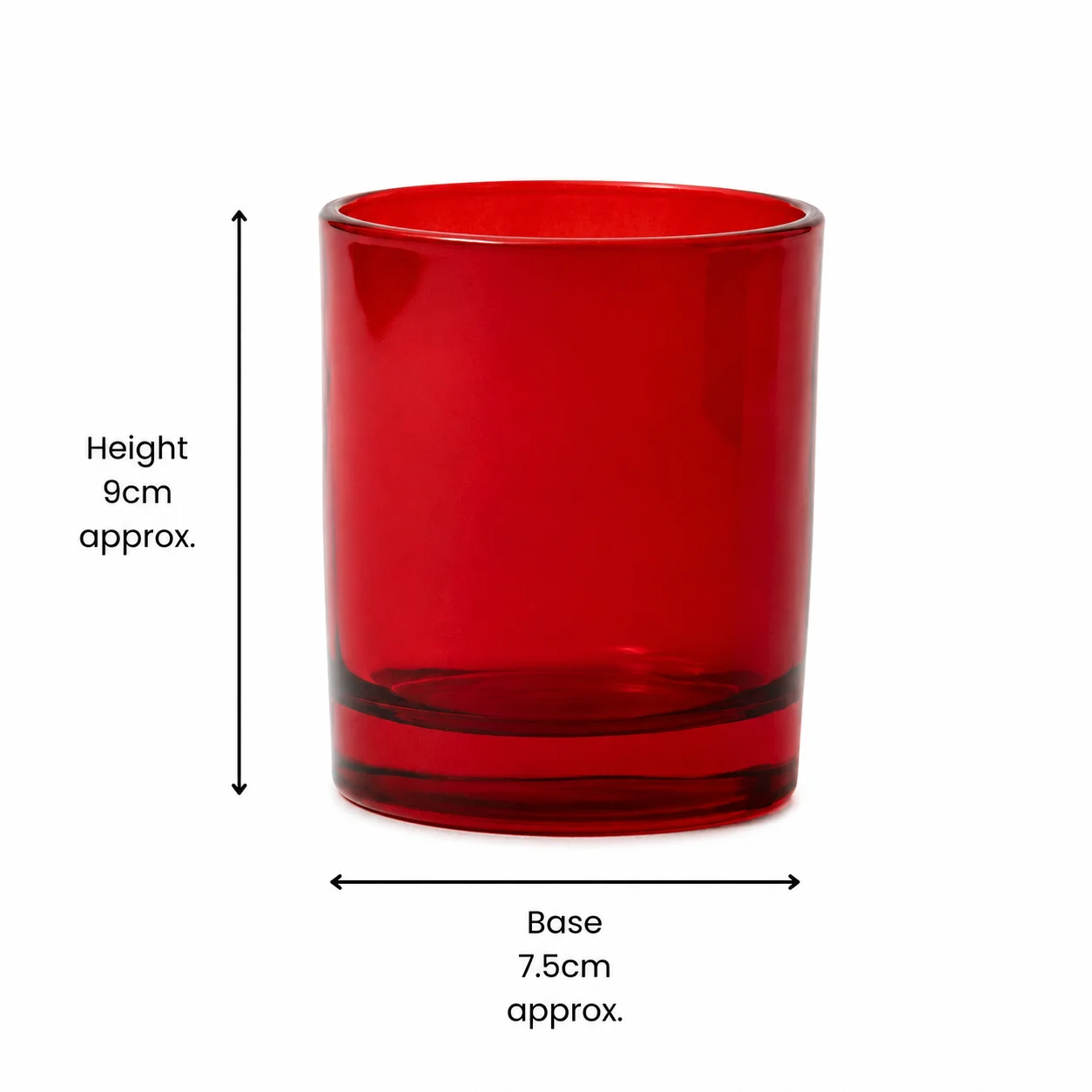 30cl Red Candle Glass 30cl Red Candle Glass