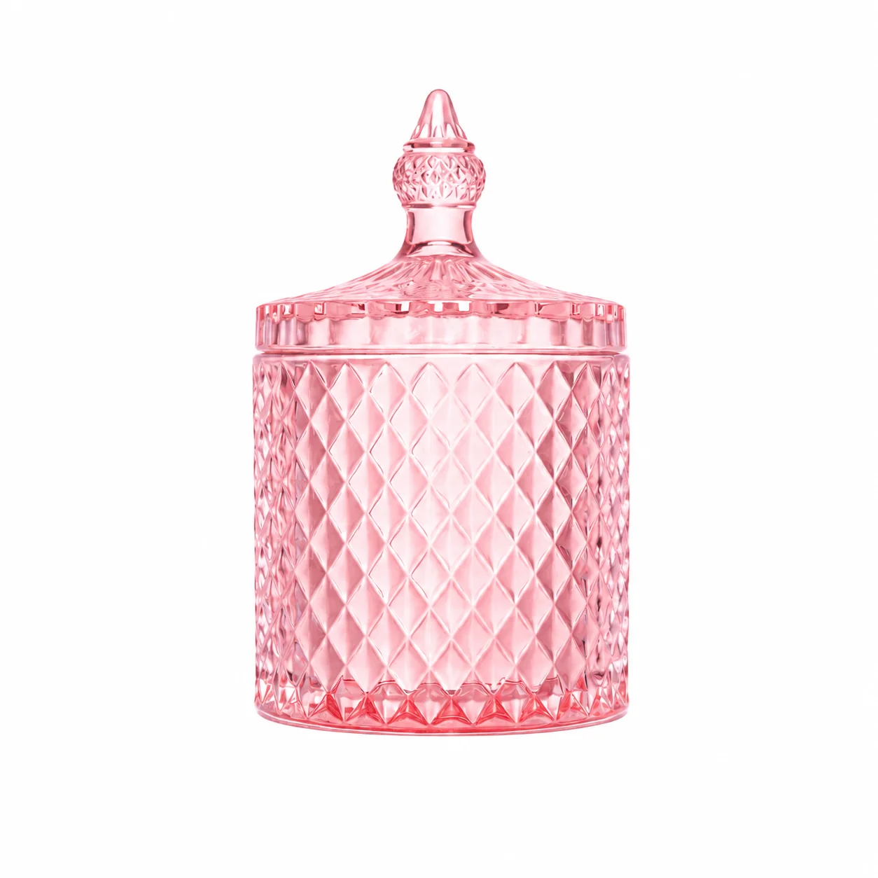 30cl Soft Pink Geo Candle Glass 30cl Soft Pink Geo Candle Glass
