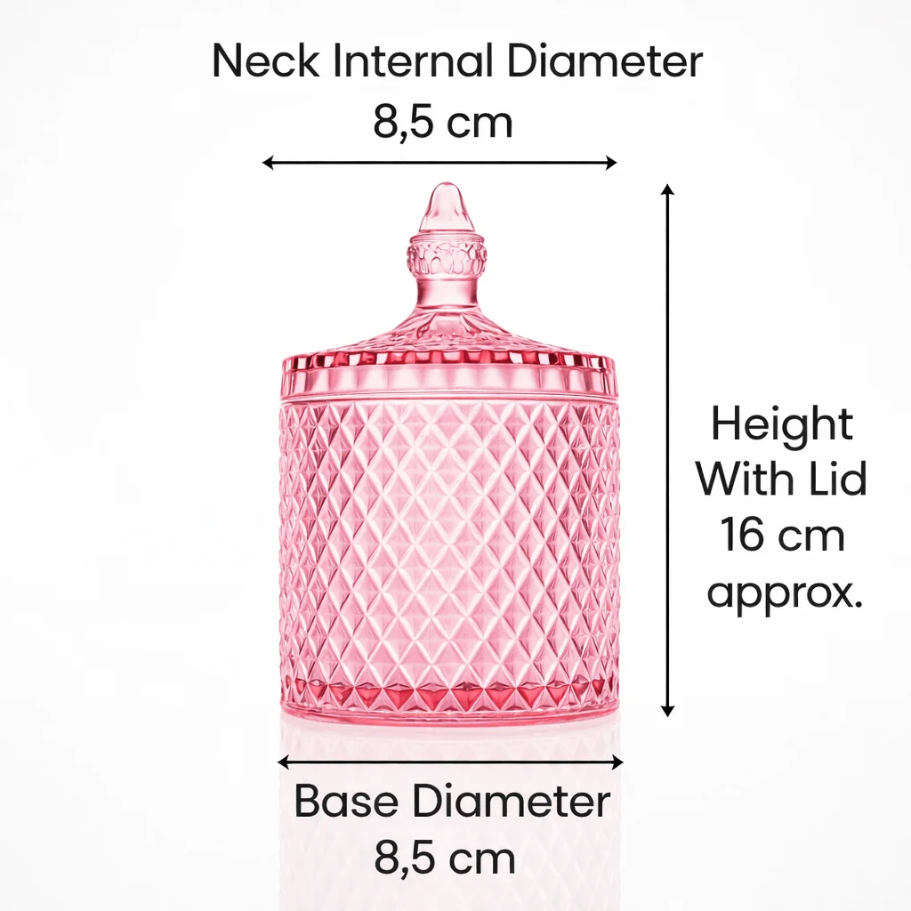 30cl Soft Pink Geo Candle Glass 30cl Soft Pink Geo Candle Glass
