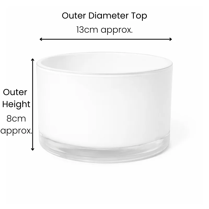 55cl Gloss White Candle Glass 55cl Gloss White Candle Glass