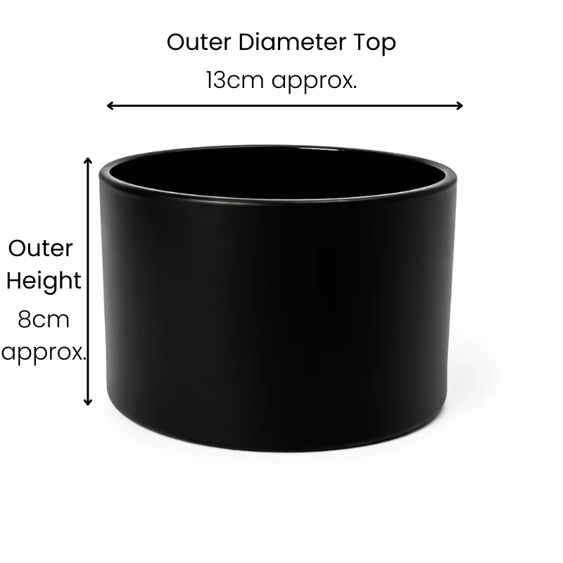 55cl Matte Black Candle Glass 55cl Matte Black Candle Glass