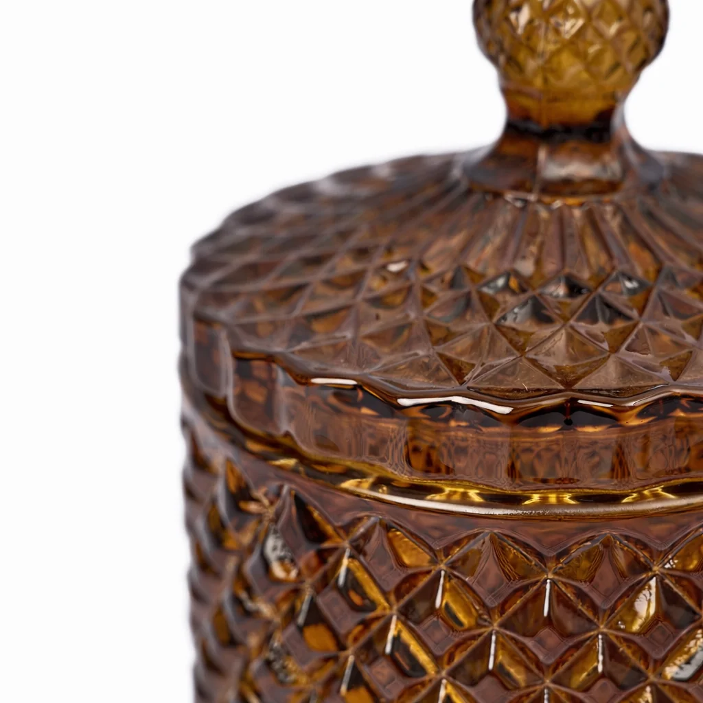 30cl Amber Geo Candle Glass 30cl Amber Geo Candle Glass