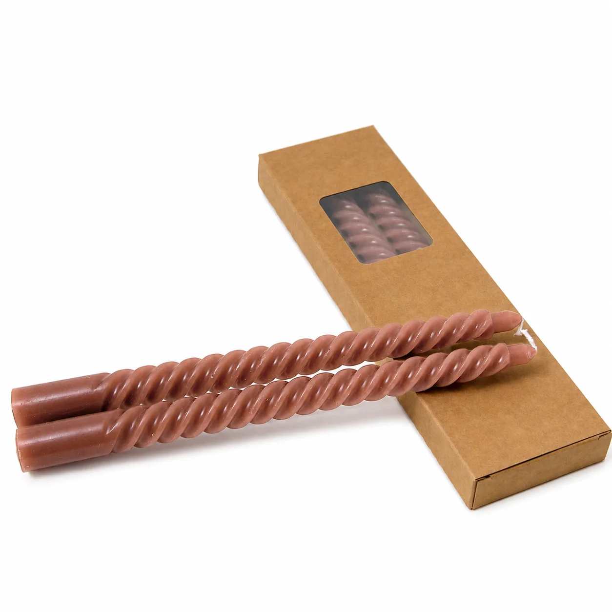 Brown Twisted Candles Brown Twisted Candles