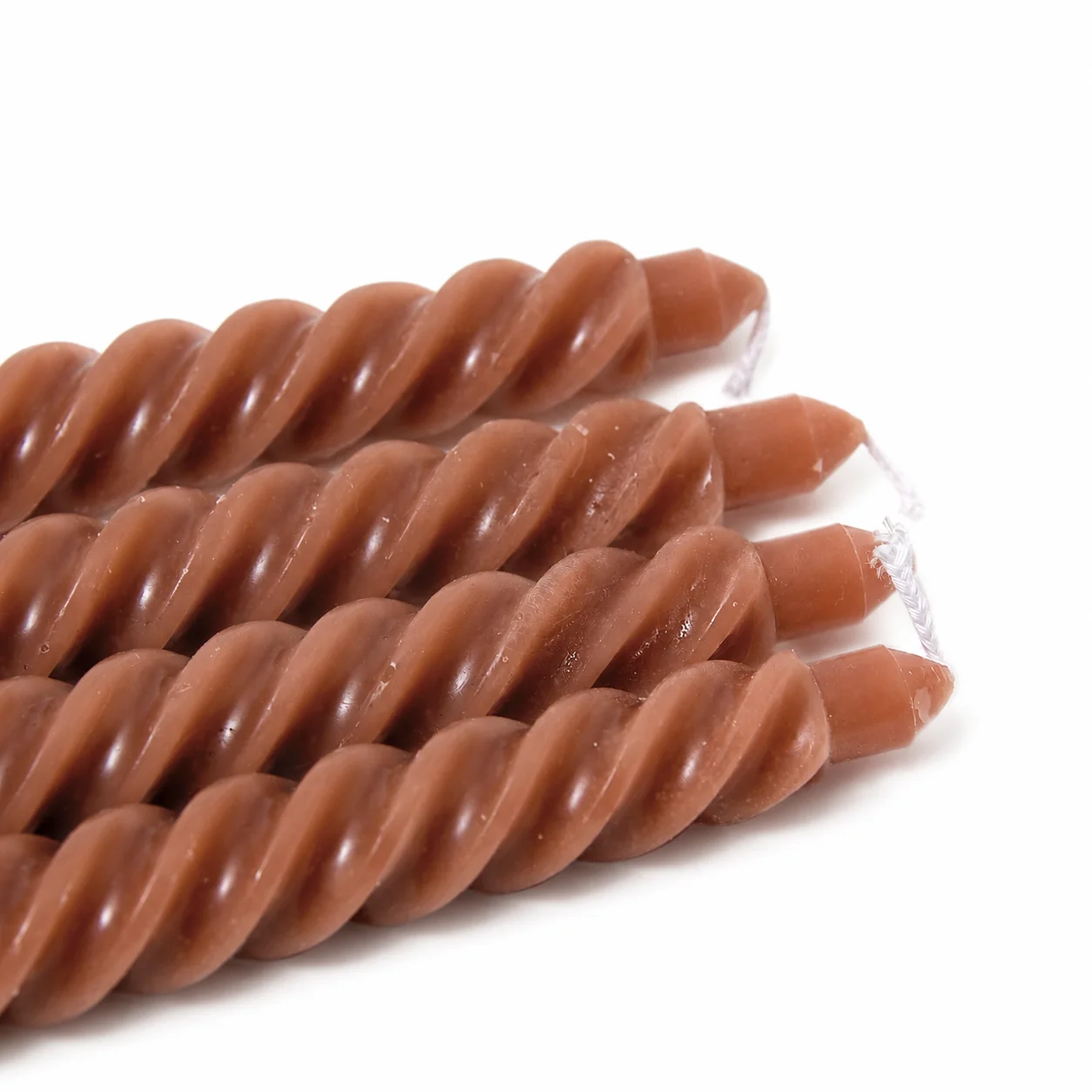 Brown Twisted Candles Brown Twisted Candles