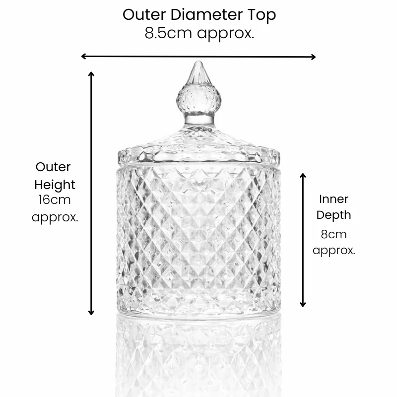 30cl Clear Geo Candle Glass 30cl Clear Geo Candle Glass