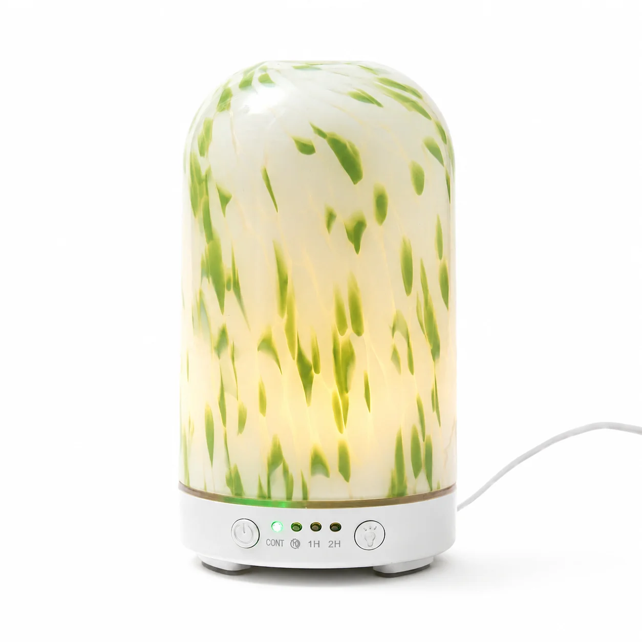 Green Confetti Glass Electric Aroma Diffuser Green Confetti Glass Electric Aroma Diffuser