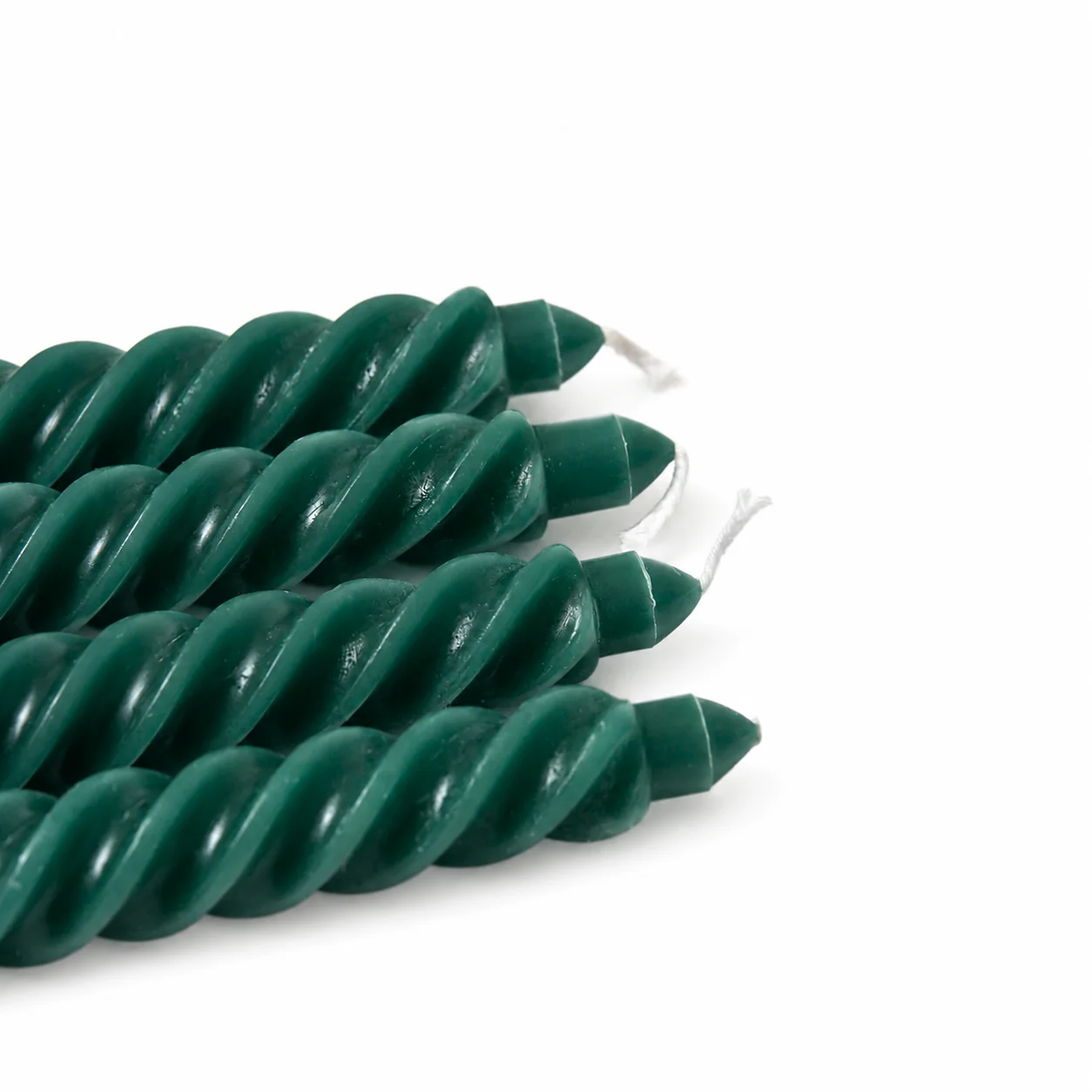 Green Twisted Candles Green Twisted Candles