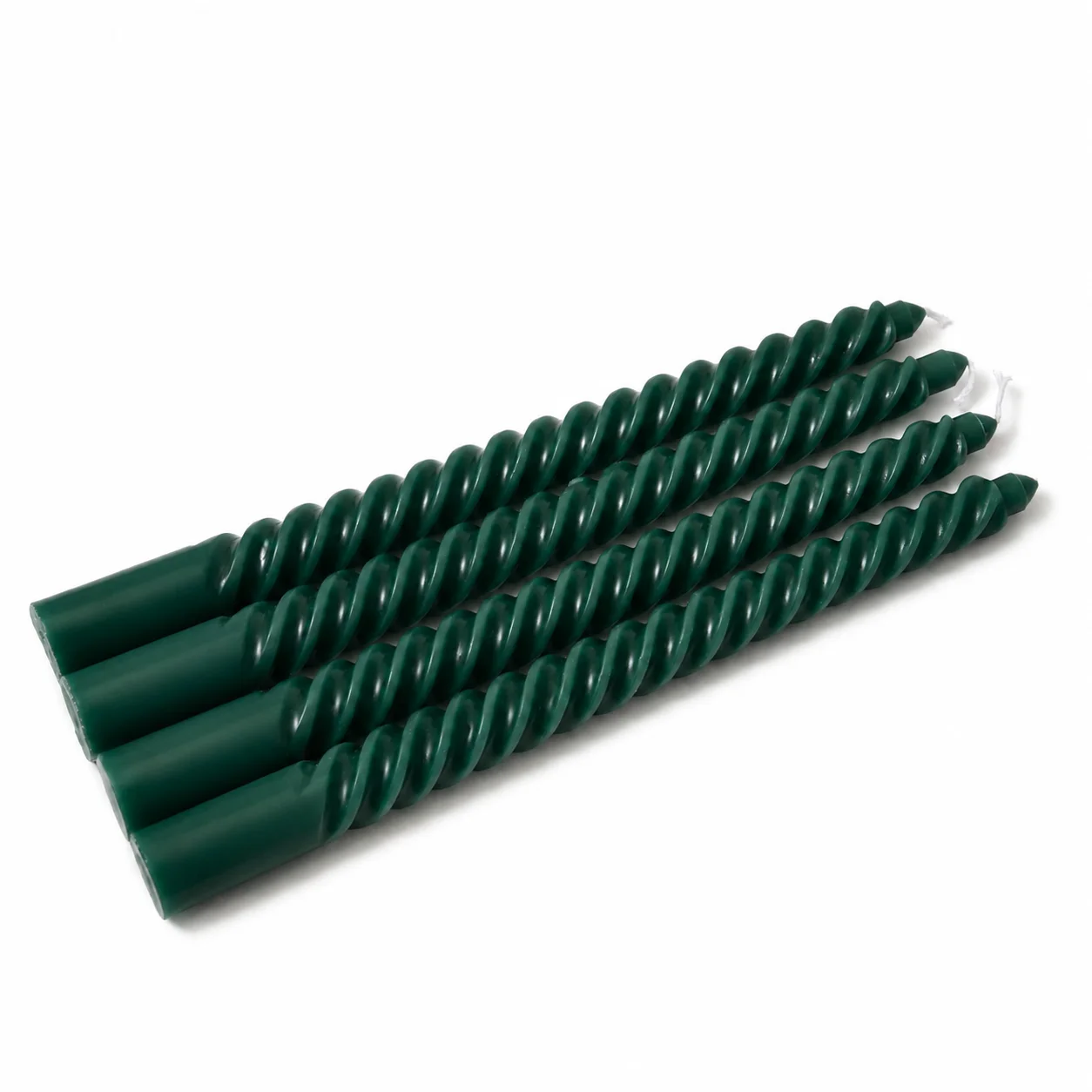 Green Twisted Candles Green Twisted Candles