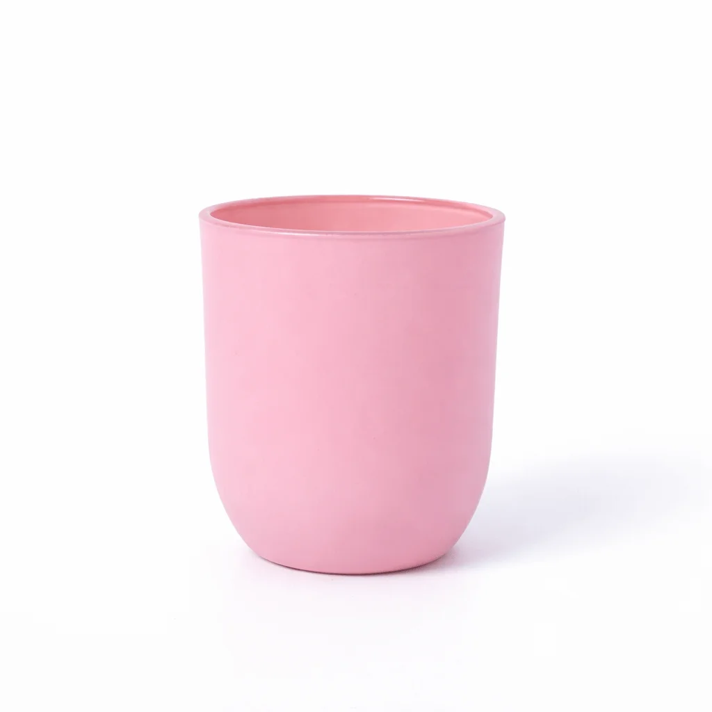 Karen 20cl Curved Matte Pink Glass Karen 20cl Curved Matte Pink Glass
