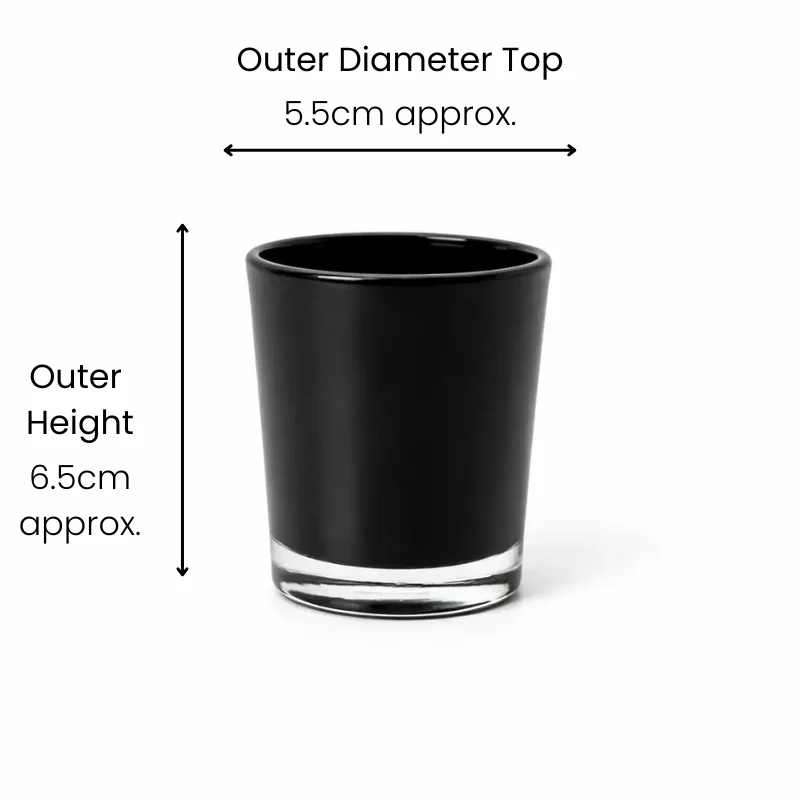 Meredith 9cl Gloss Black Candle Glass Meredith 9cl Gloss Black Candle Glass