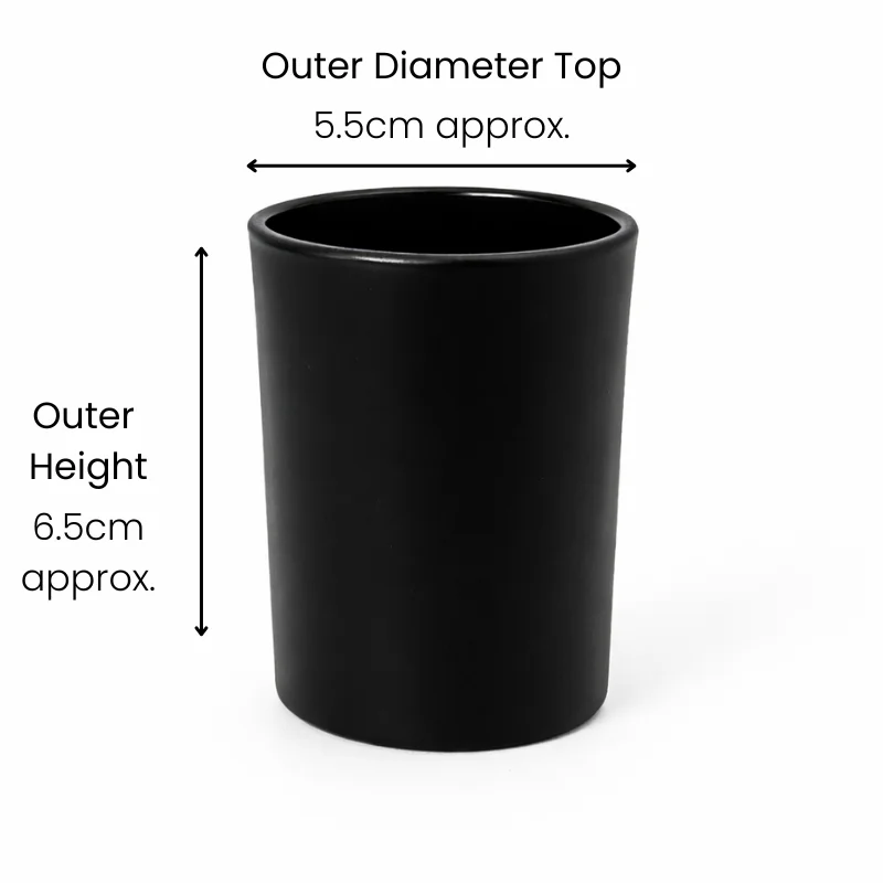 Meredith 9cl Matte Black Candle Glass Meredith 9cl Matte Black Candle Glass