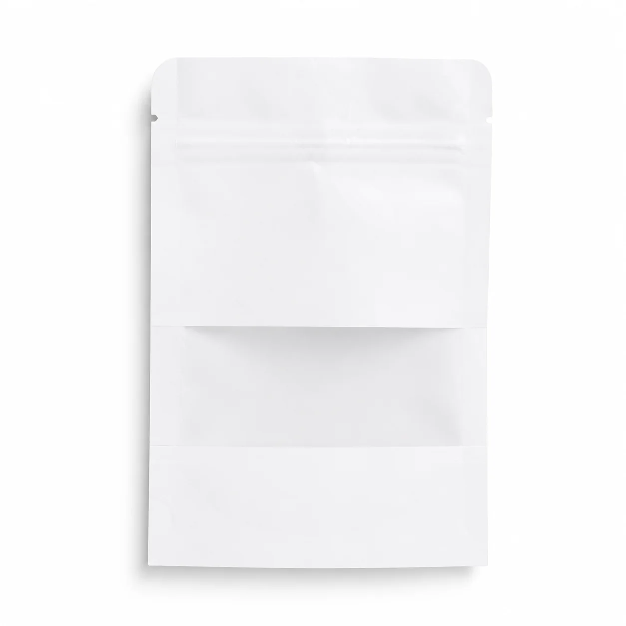 Resealable Kraft Bag With Window (White) Resealable Kraft Bag With Window (White)