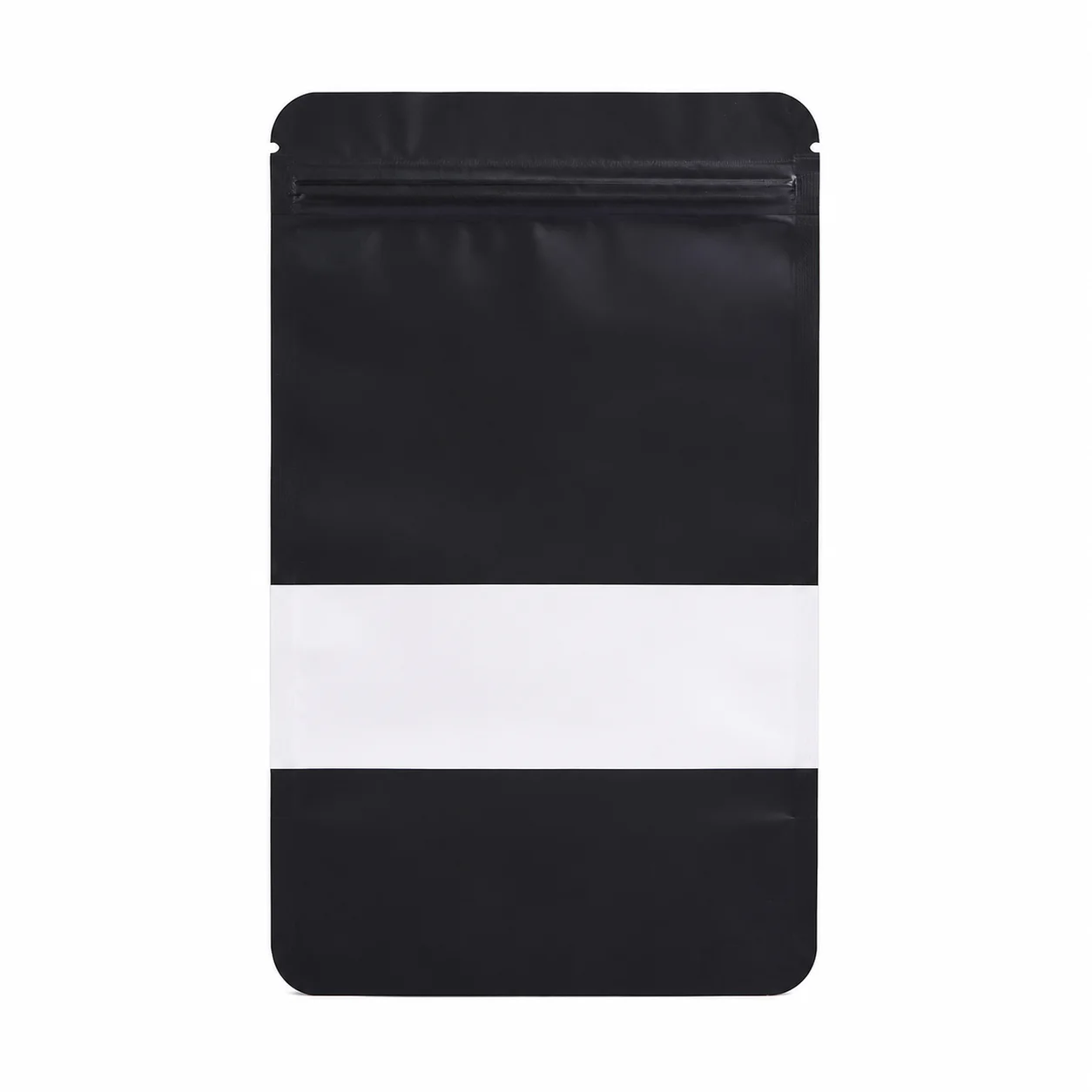 Resealable PET Bag with Window (Black) Resealable PET Bag with Window (Black)
