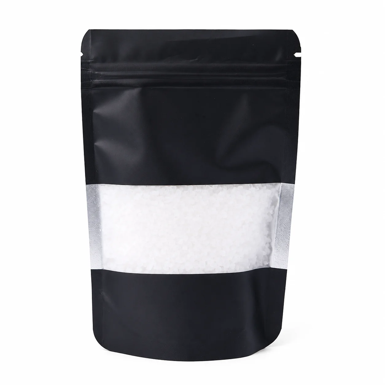 Resealable PET Bag with Window (Black) Resealable PET Bag with Window (Black)