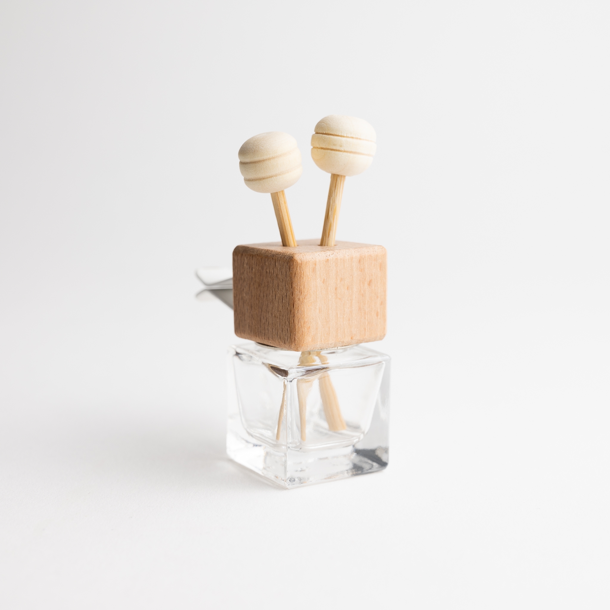 3355 Clear Wooden Car Diffuser with Diffuser Sticks- Bag of 10